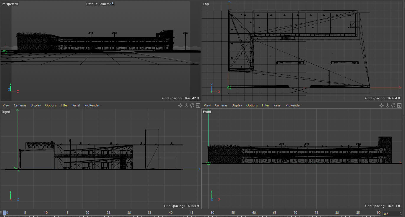 Mid Century Motel 3D model_4