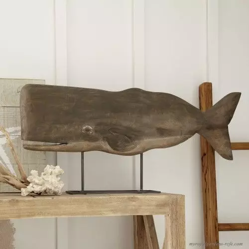 Wood Whale Decor  3D model_0