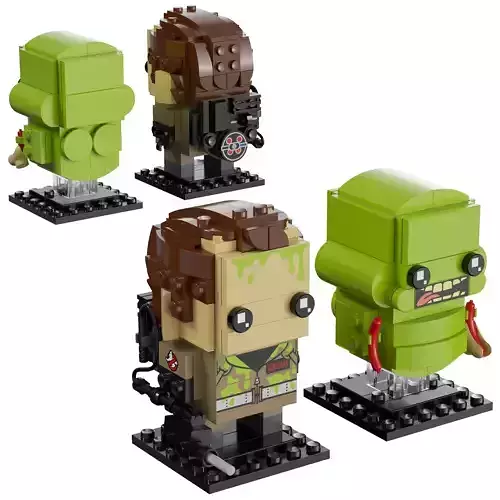 Lego BrickHeadz - 41622 Peter Venkman and Slimer 3D model
