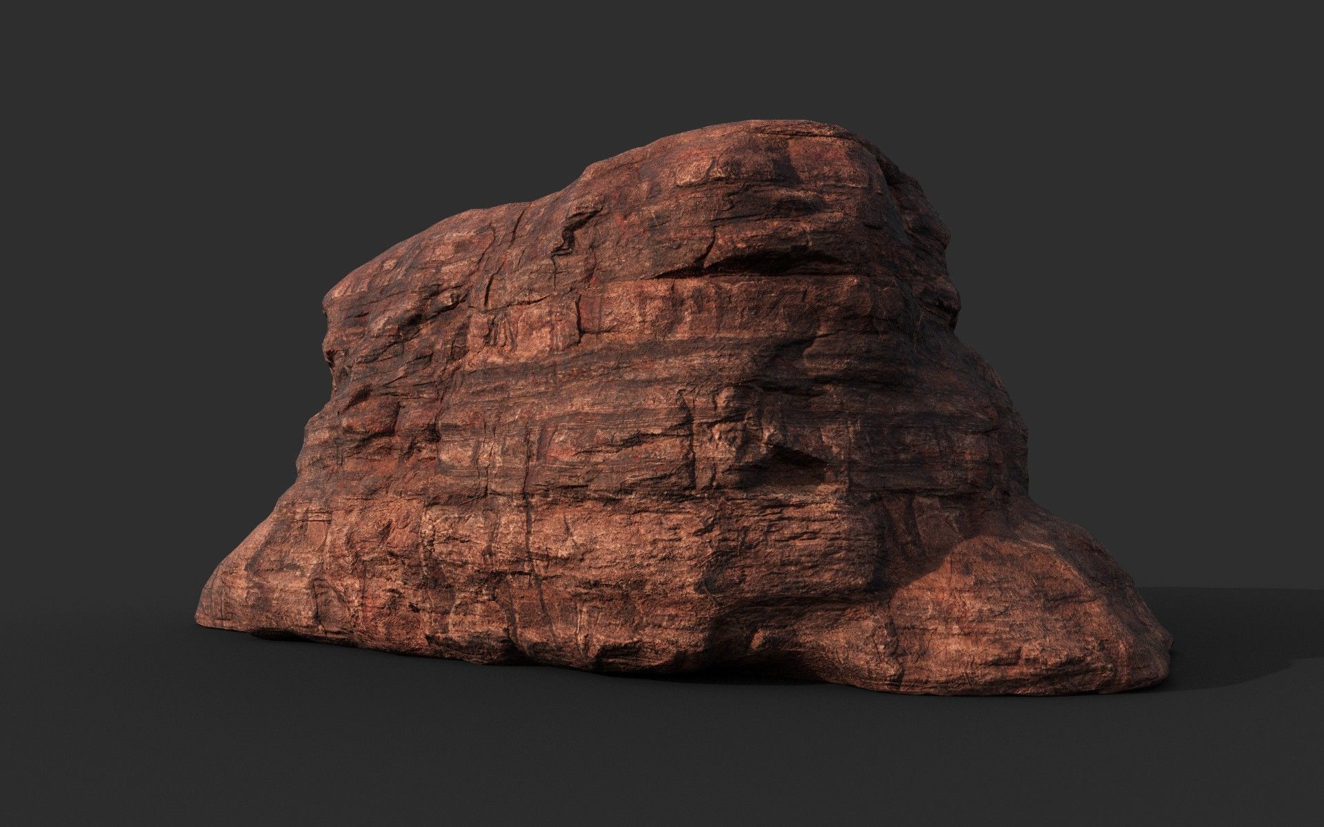 Low poly Sandstone Canyon Cliff 210223 Low-poly 3D model_24