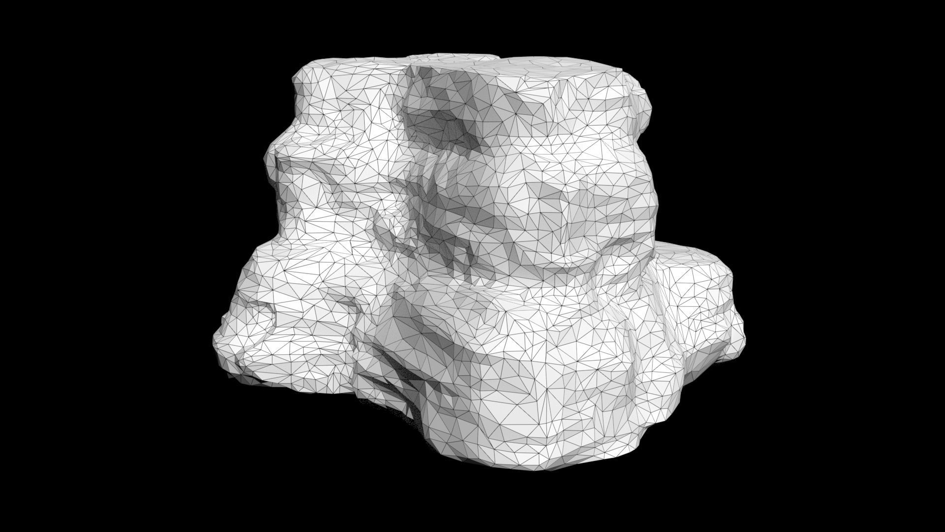Low poly Sandstone Canyon Cliff 210223 Low-poly 3D model_35