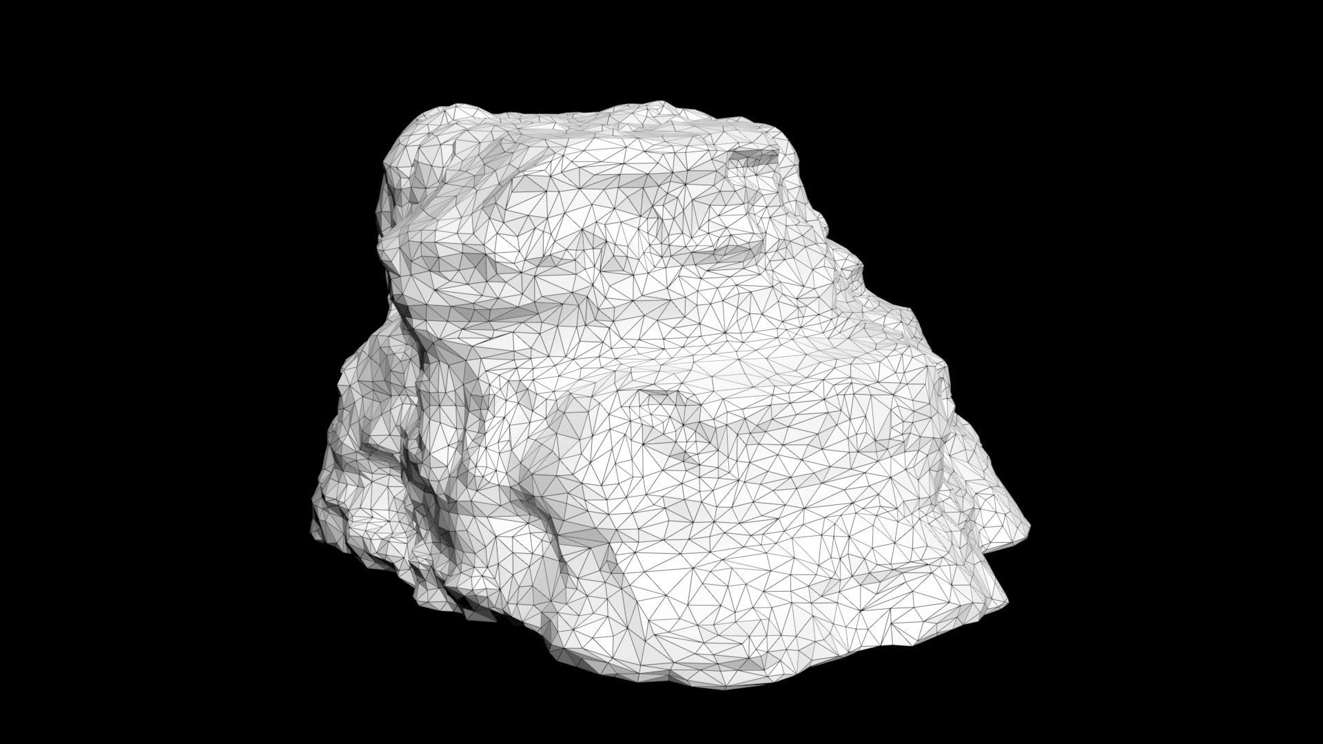 Low poly Sandstone Canyon Cliff 210223 Low-poly 3D model_20