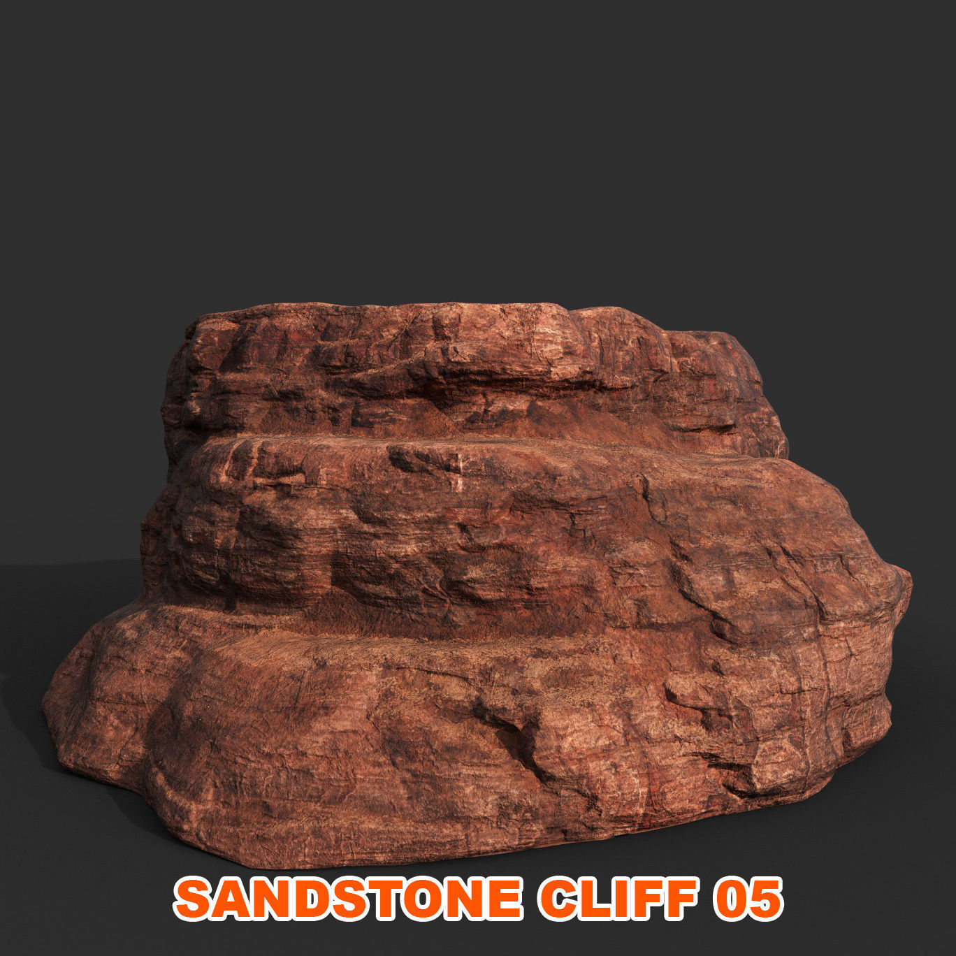 Low poly Sandstone Canyon Cliff 210223 Low-poly 3D model_21