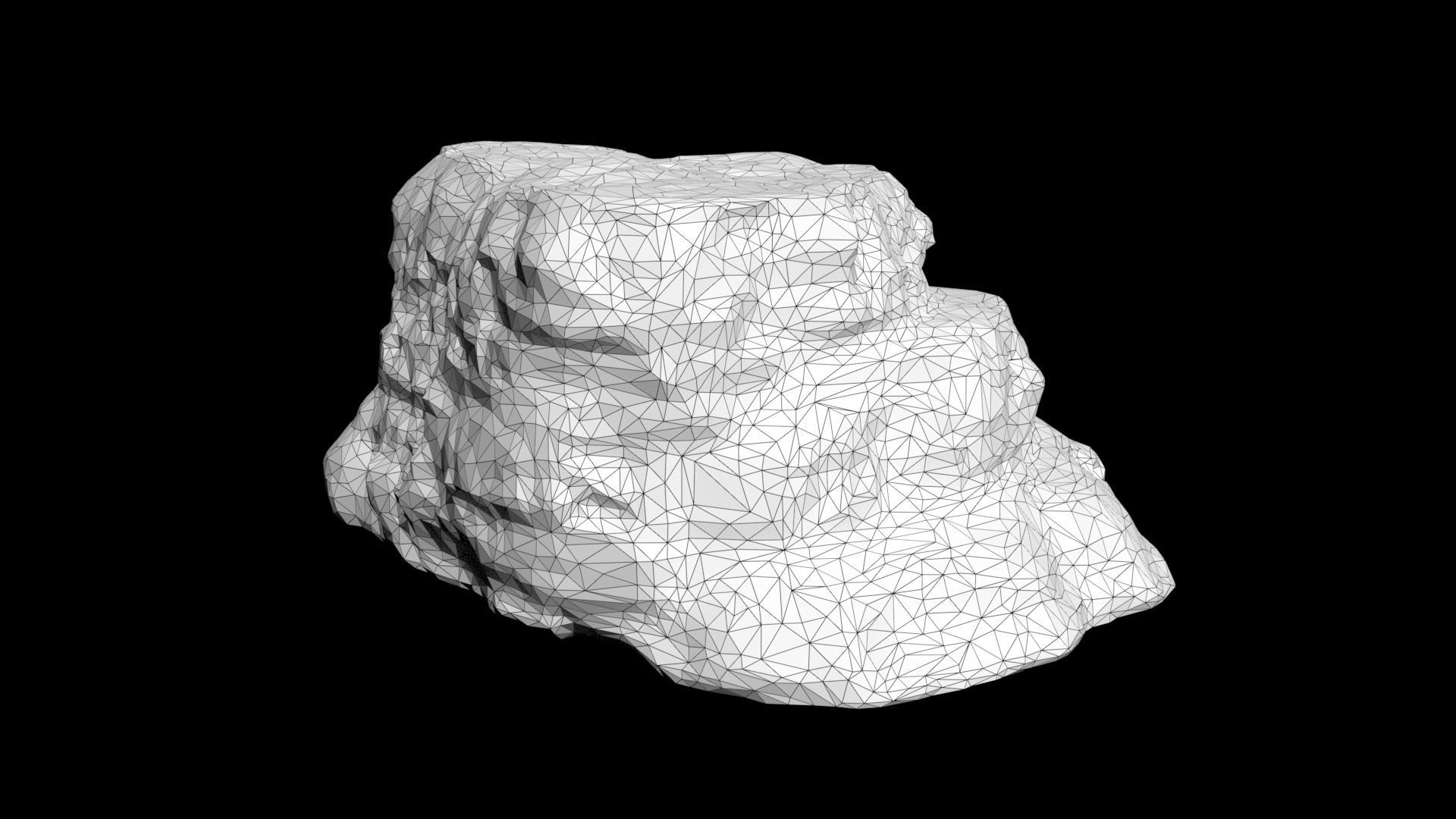 Low poly Sandstone Canyon Cliff 210223 Low-poly 3D model_25