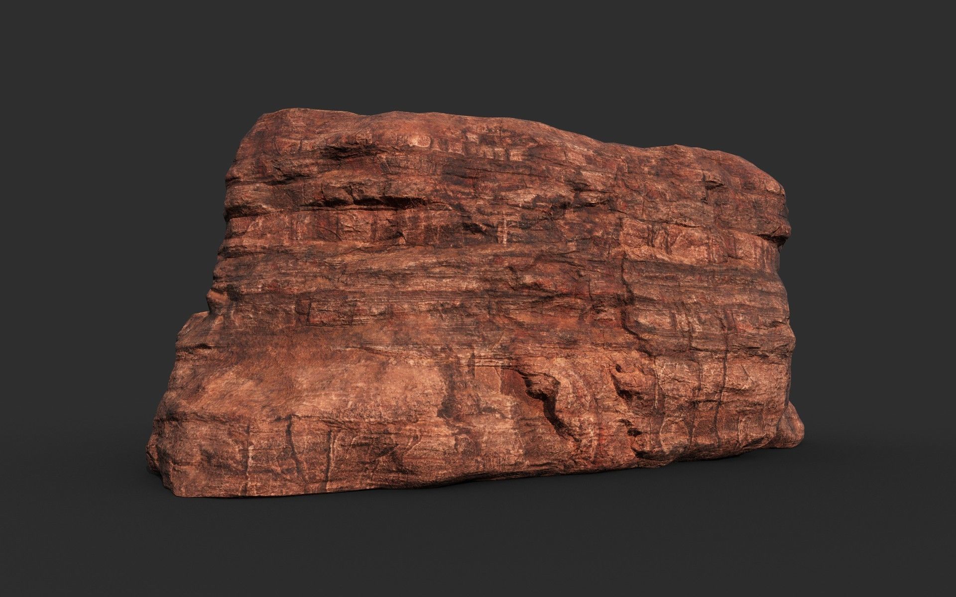 Low poly Sandstone Canyon Cliff 210223 Low-poly 3D model_23