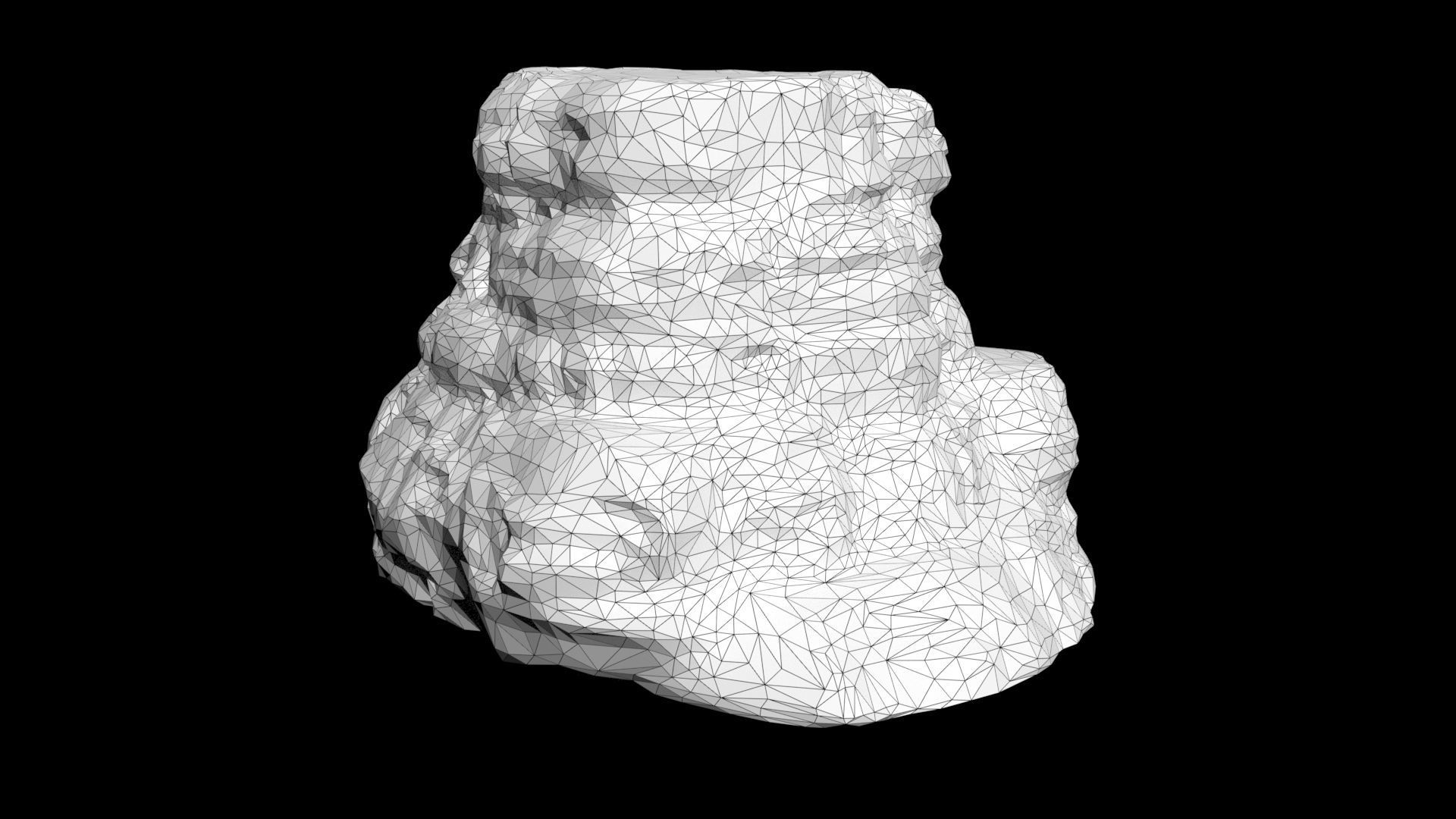 Low poly Sandstone Canyon Cliff 210223 Low-poly 3D model_30