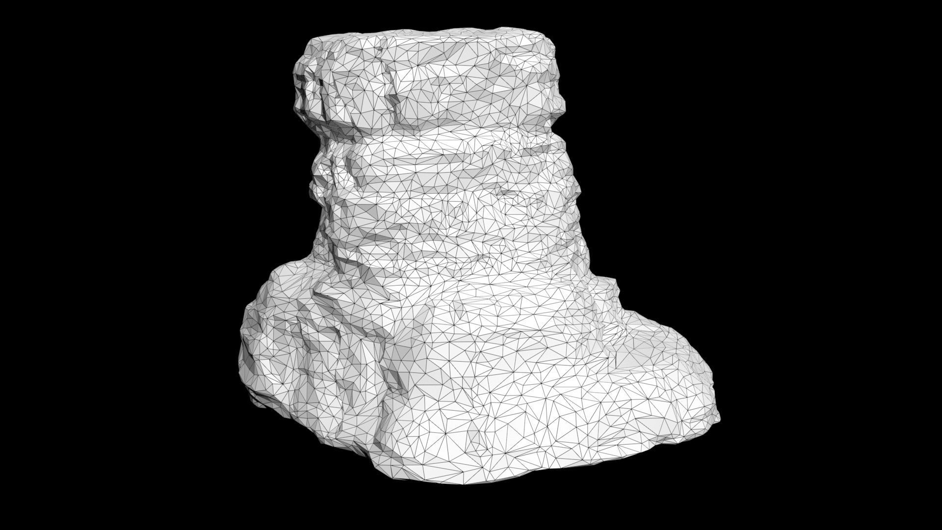 Low poly Sandstone Canyon Cliff 210223 Low-poly 3D model_15