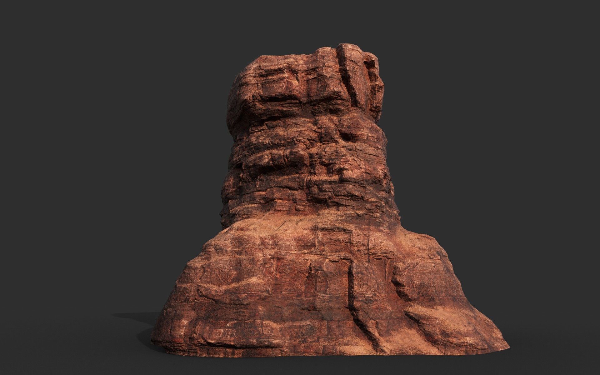 Low poly Sandstone Canyon Cliff 210223 Low-poly 3D model_13