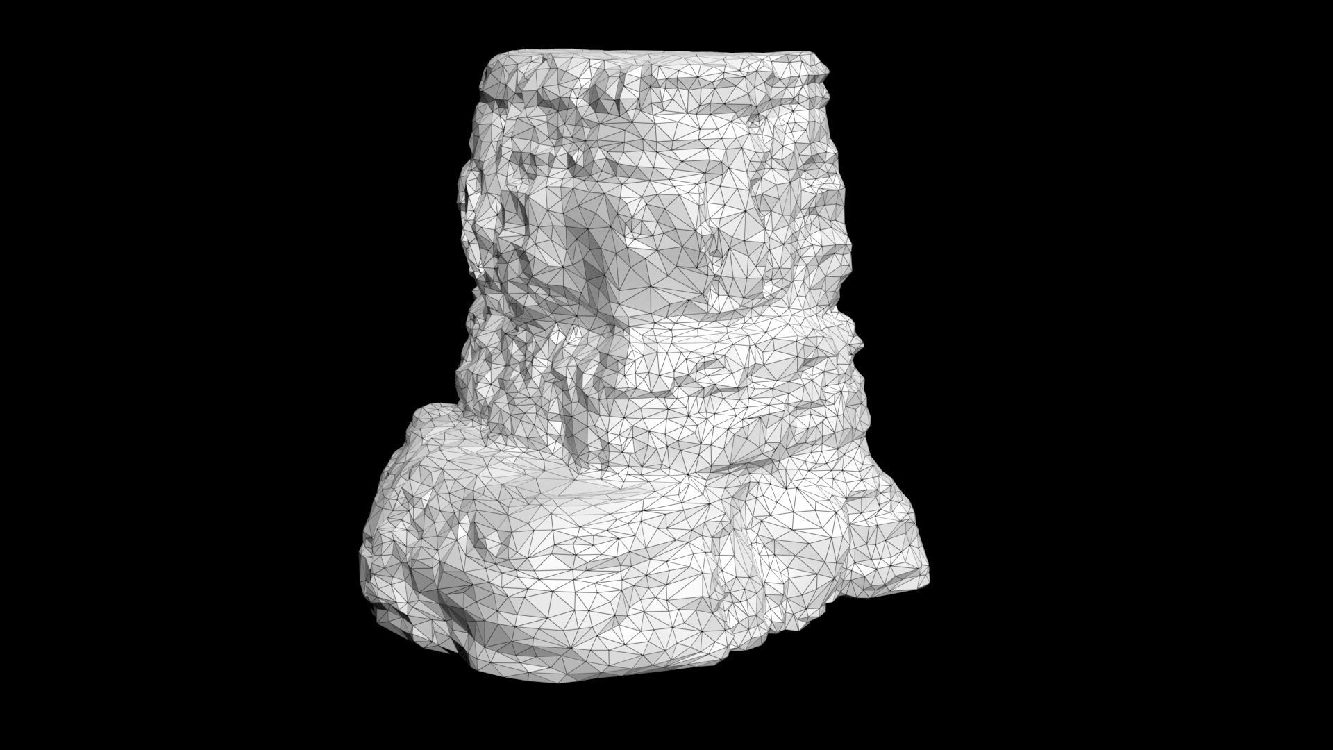 Low poly Sandstone Canyon Cliff 210223 Low-poly 3D model_45