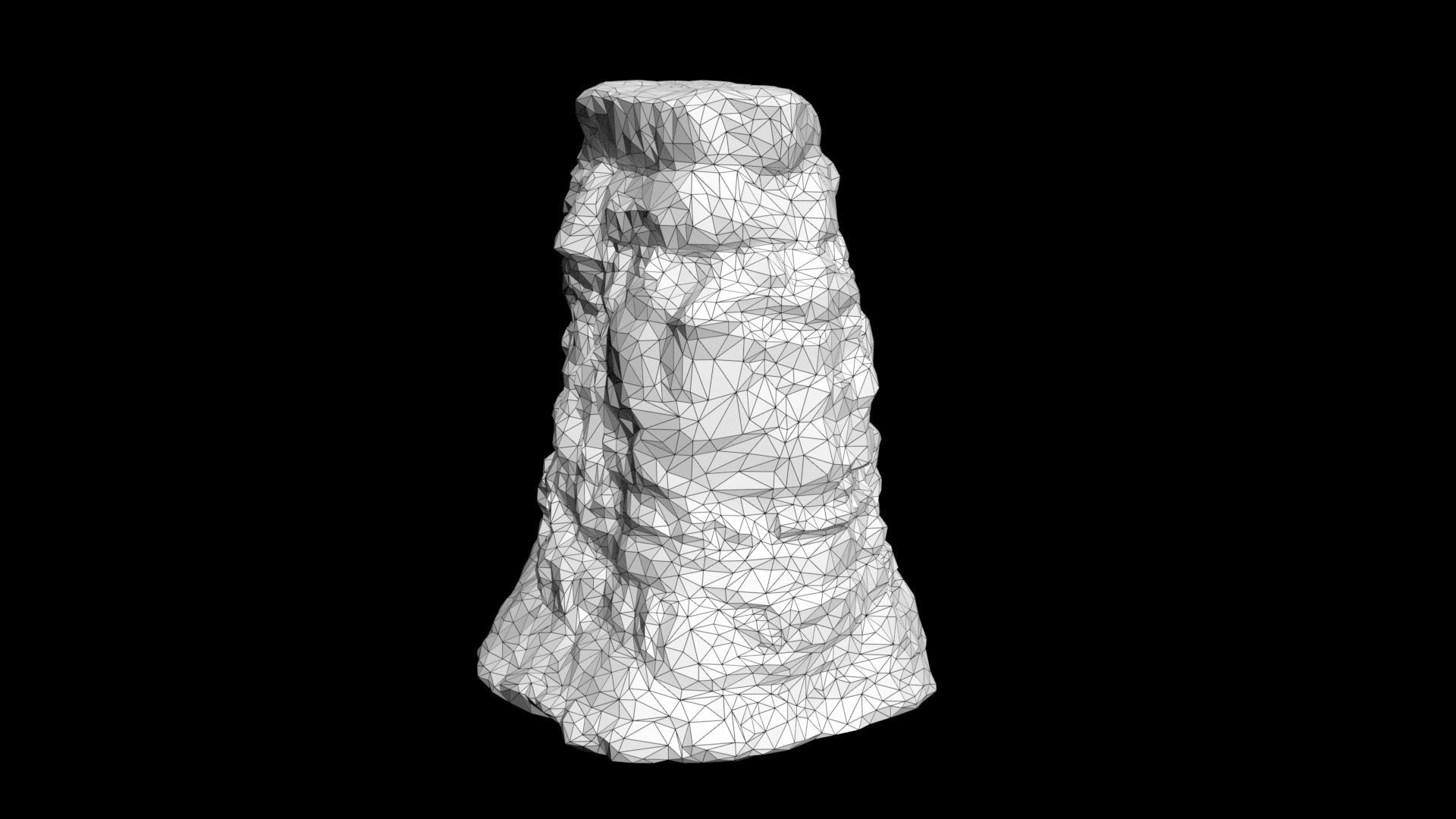 Low poly Sandstone Canyon Cliff 210223 Low-poly 3D model_5