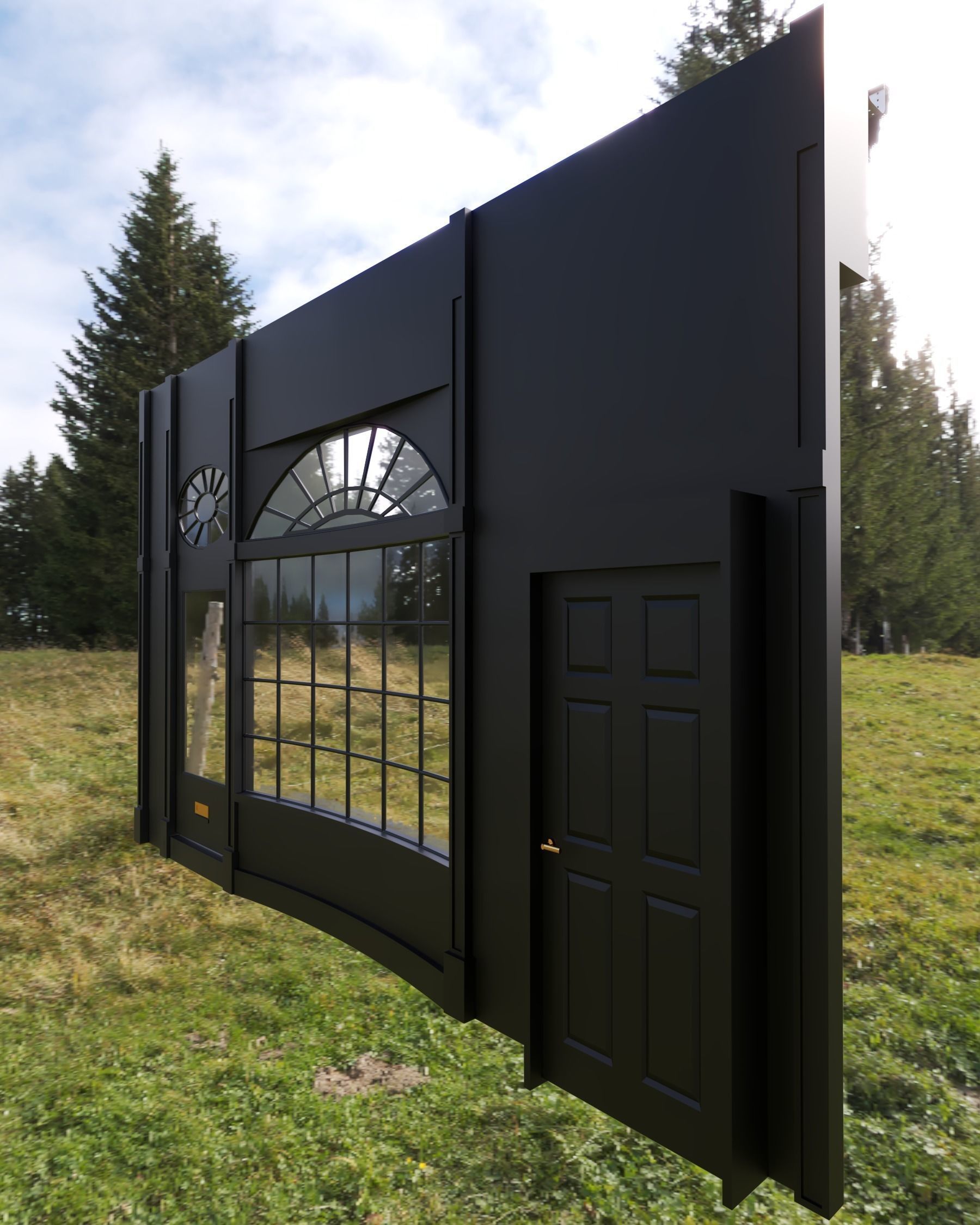 front cafe coffee shop 3D model 3D model_5