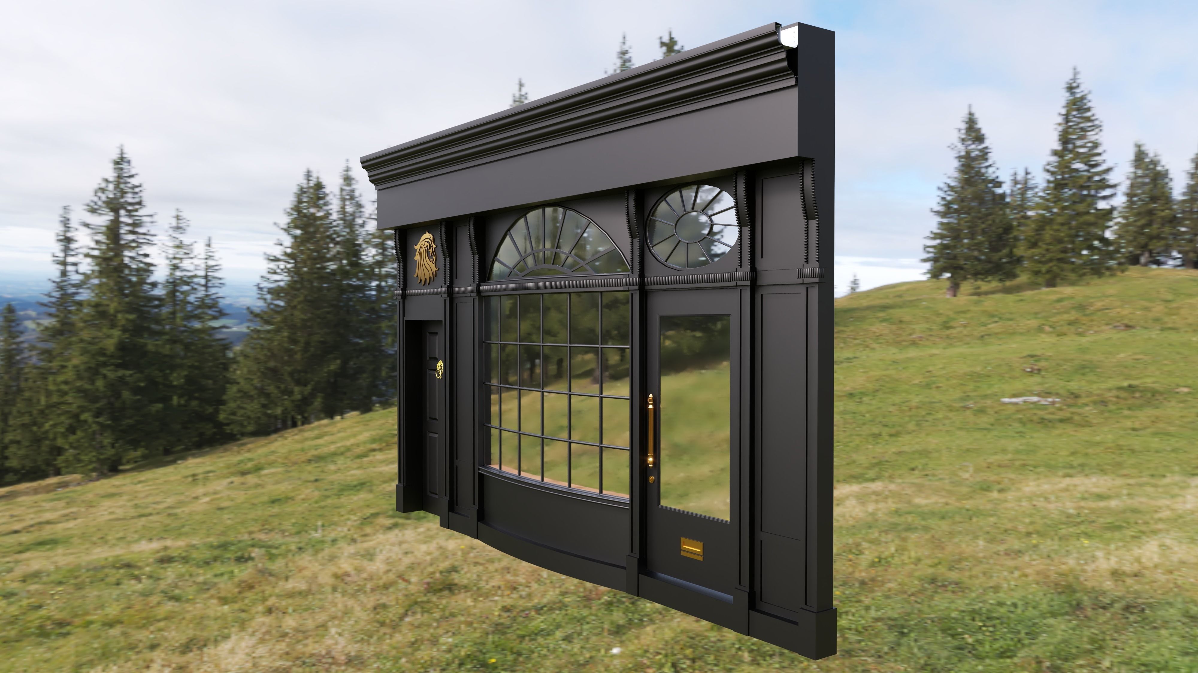 front cafe coffee shop 3D model 3D model_1