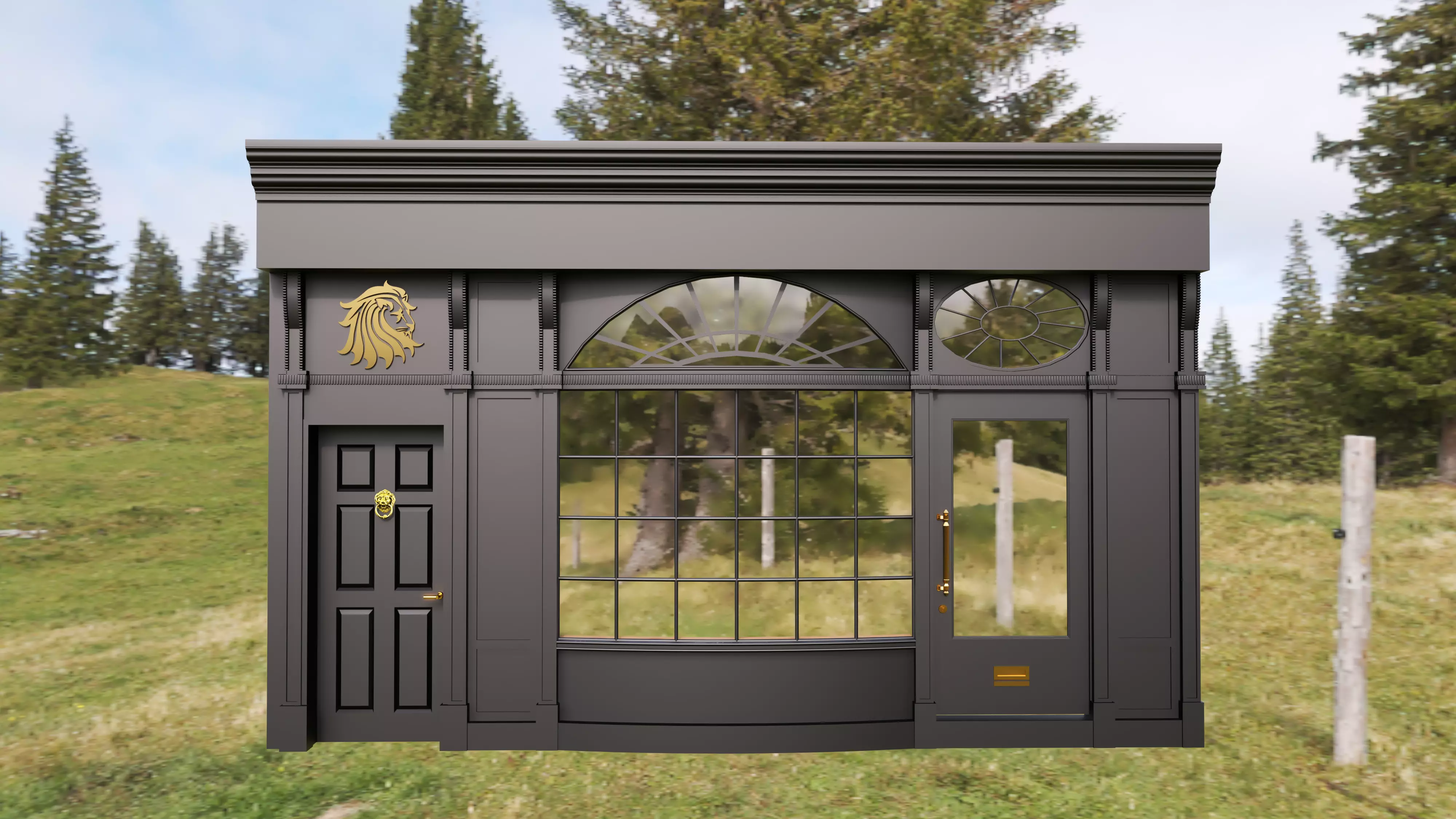 front cafe coffee shop 3D model 3D model_0