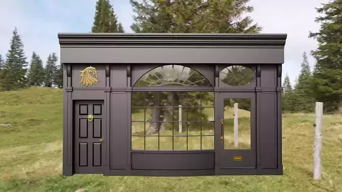 front cafe coffee shop 3D model 