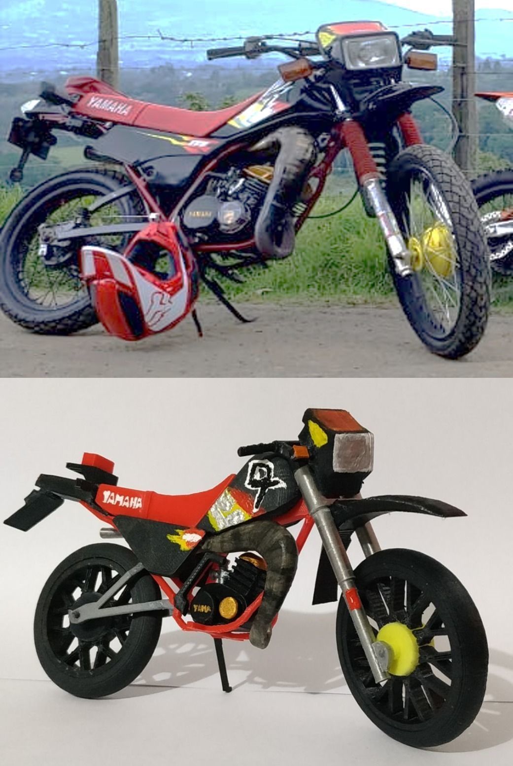 Yamaha dt175 3D print model_1