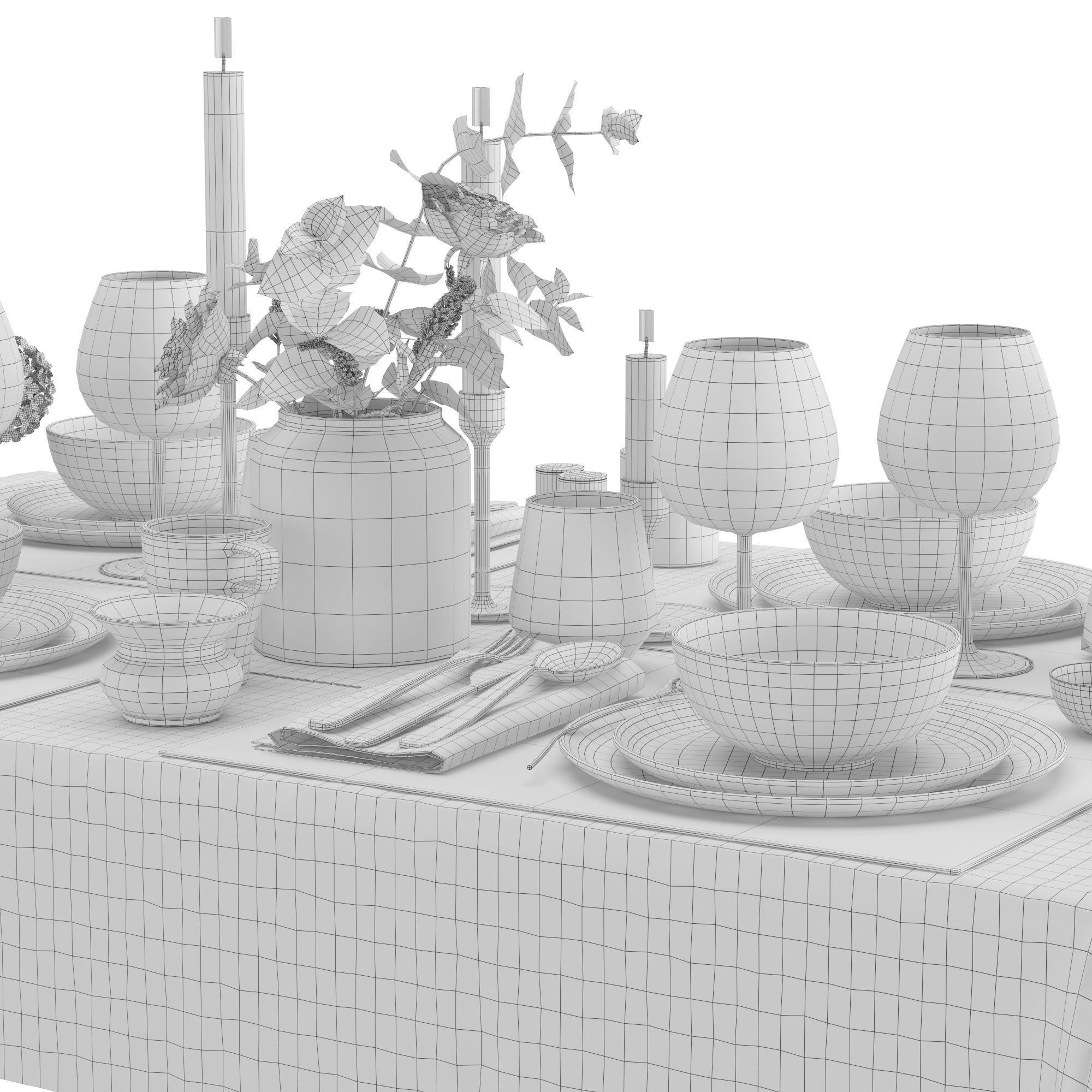 Serving Tableware 11 3D model_4