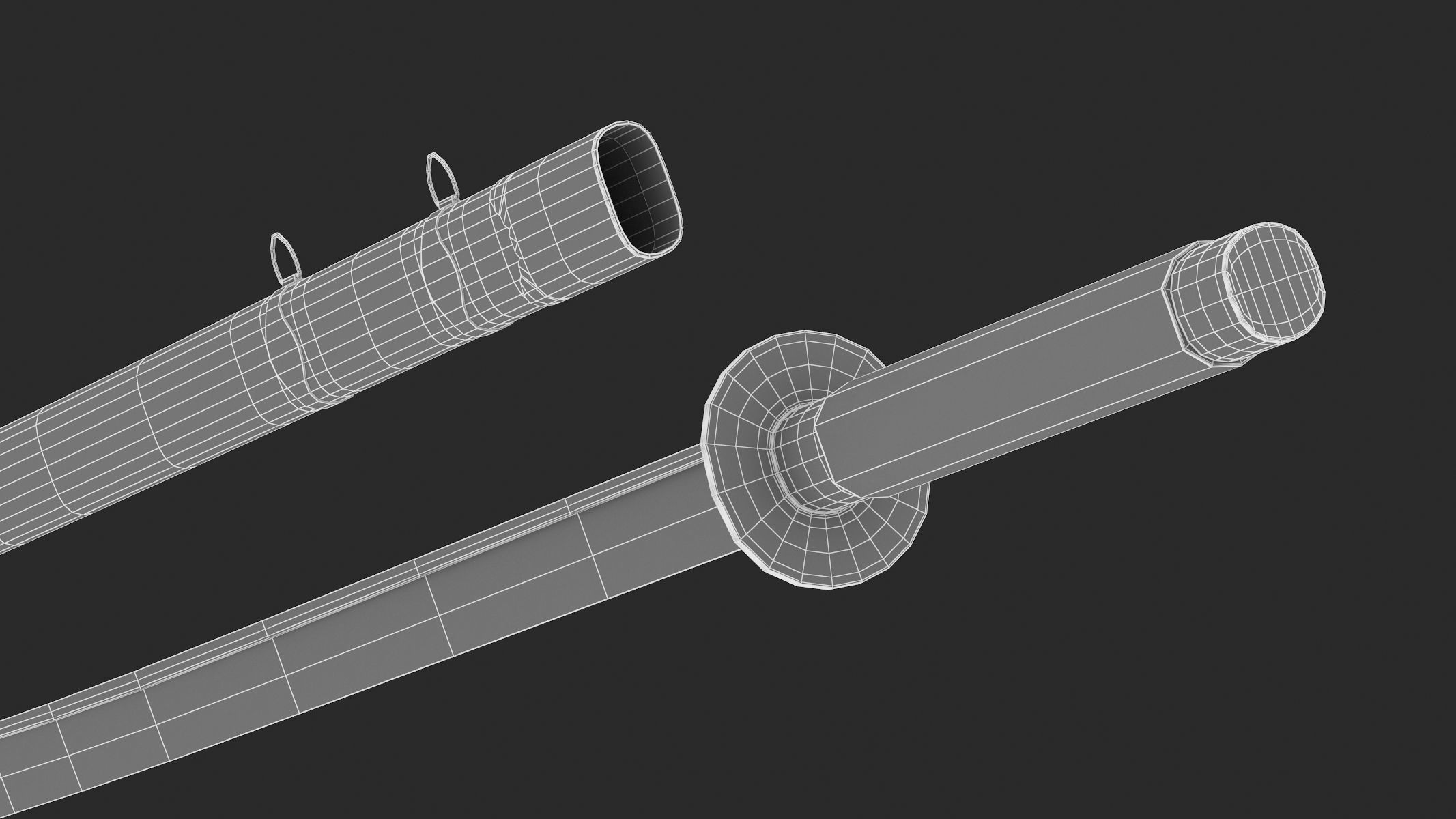 Changdao samurai sword Low-poly 3D model_9