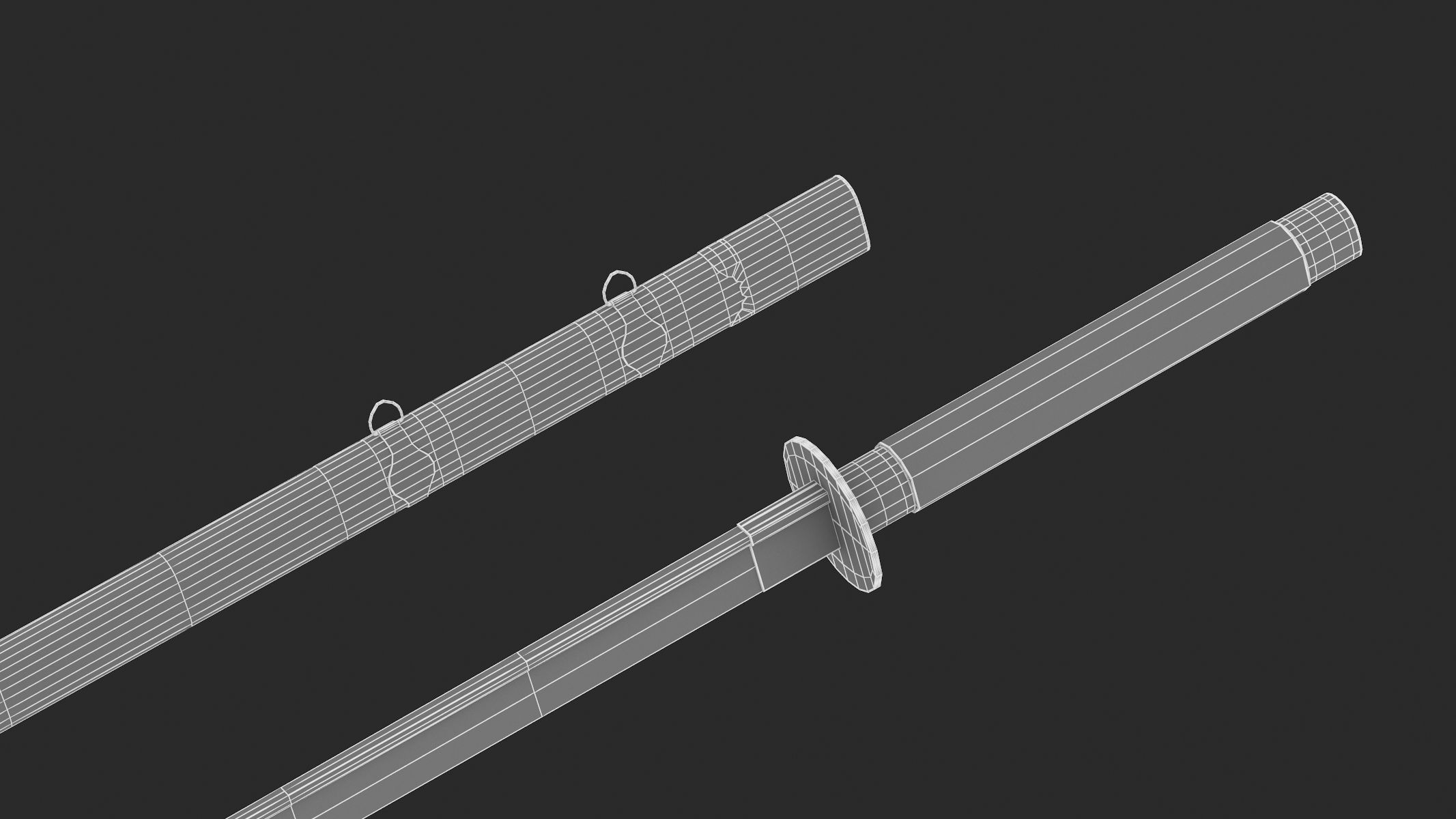 Changdao samurai sword Low-poly 3D model_7