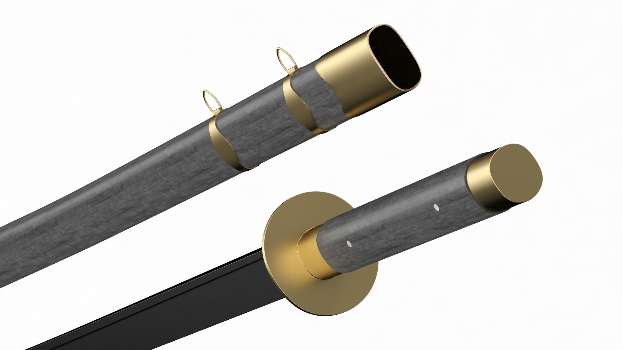 Changdao samurai sword Low-poly 3D model_4