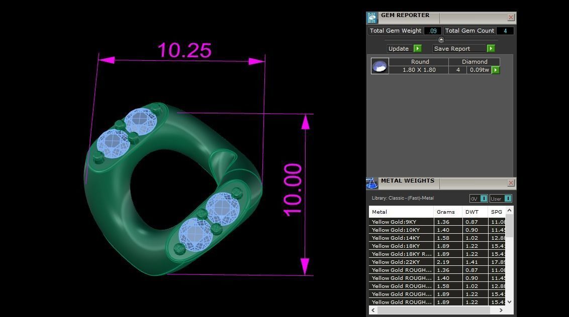 Cuban Diamond Chain Bracelet Necklace Link SIZE 10MM Width 3D print model_9