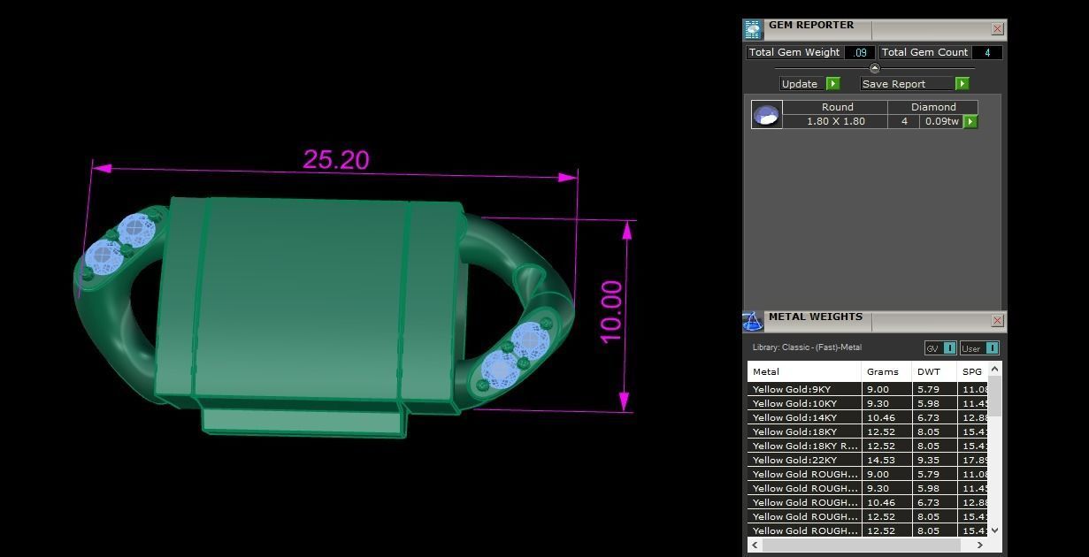 Cuban Diamond Chain Bracelet Necklace Link SIZE 10MM Width 3D print model_8