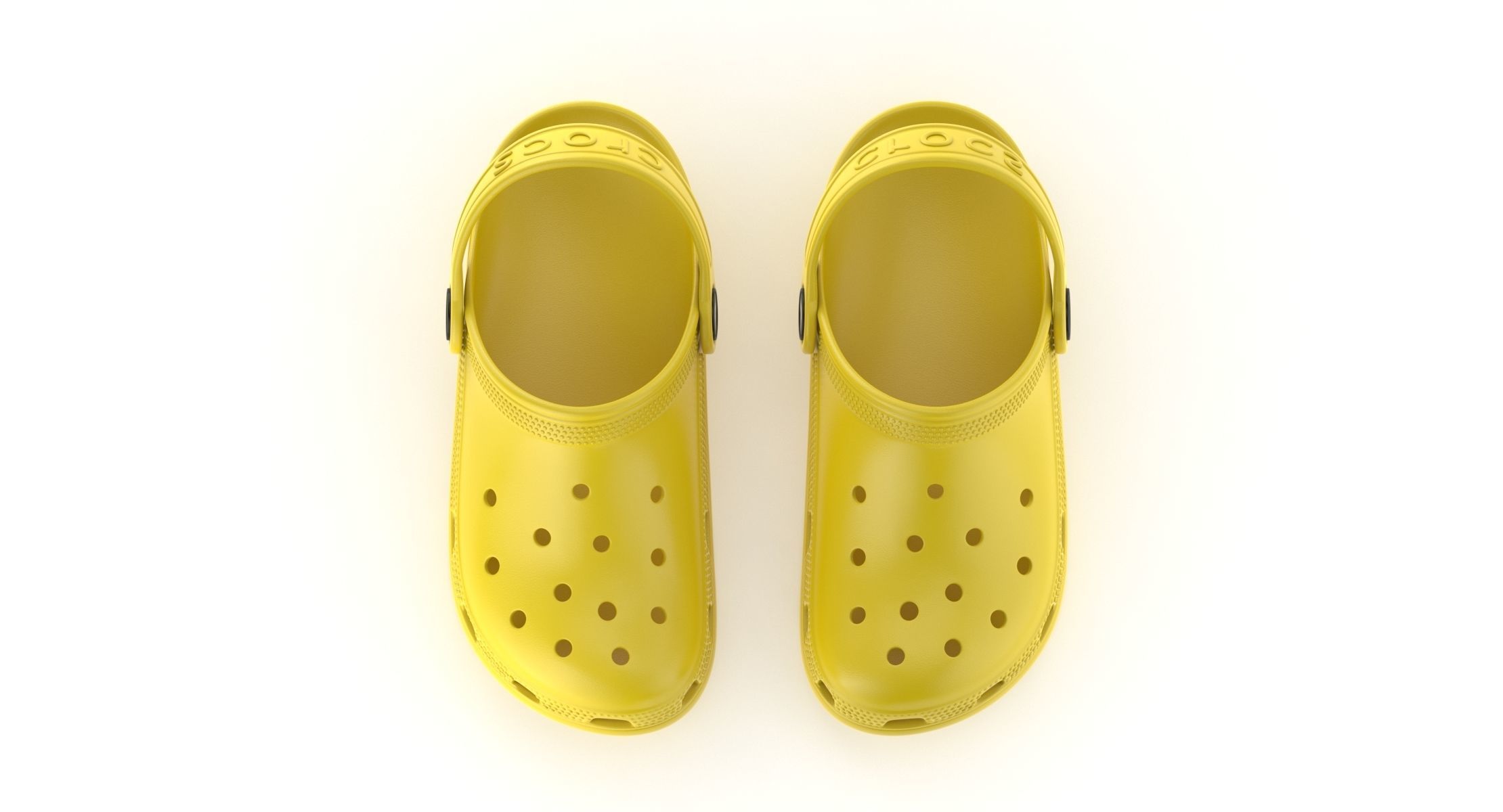  Crocs Classic Clog Lemon 3D model_1
