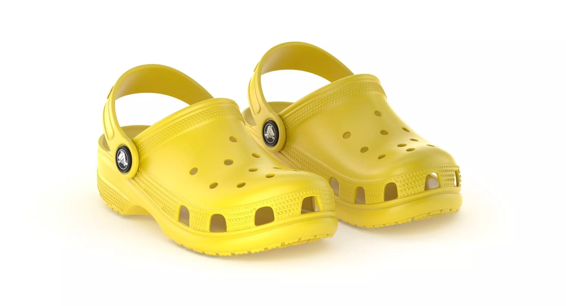  Crocs Classic Clog Lemon 3D model_0