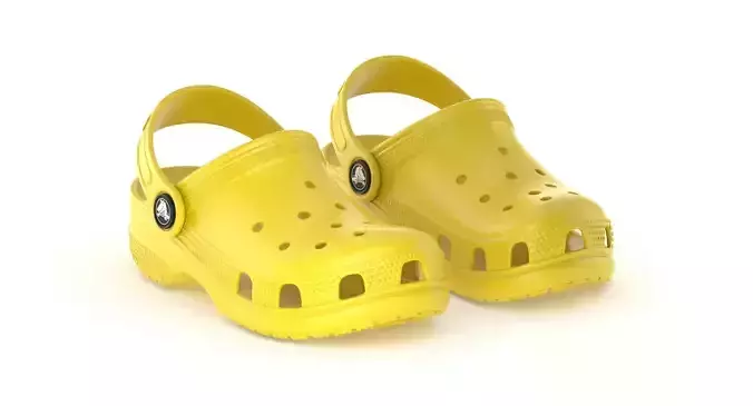  Crocs Classic Clog Lemon 3D model