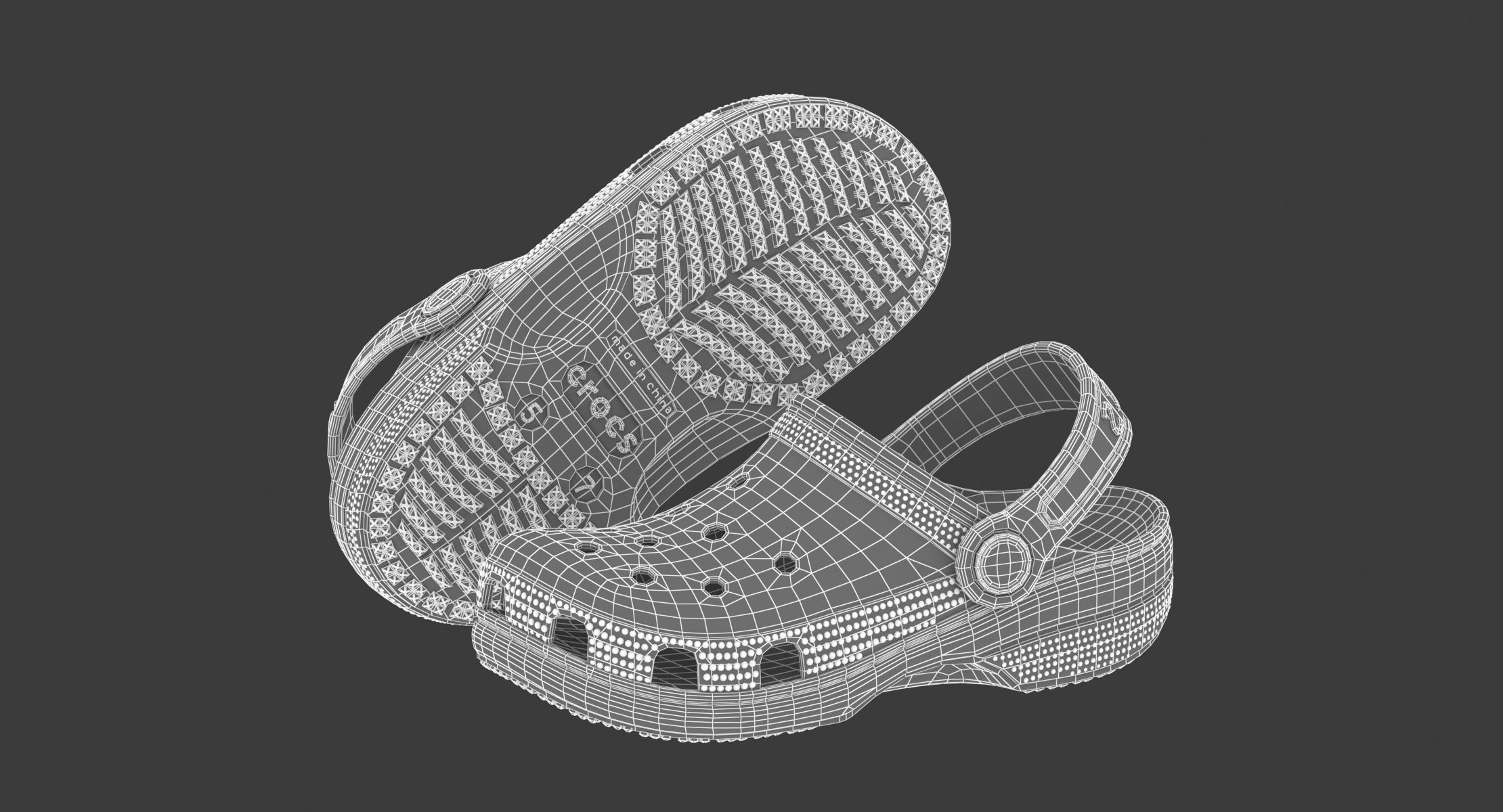 Crocs Classic Clog Slate Grey 3D model_8