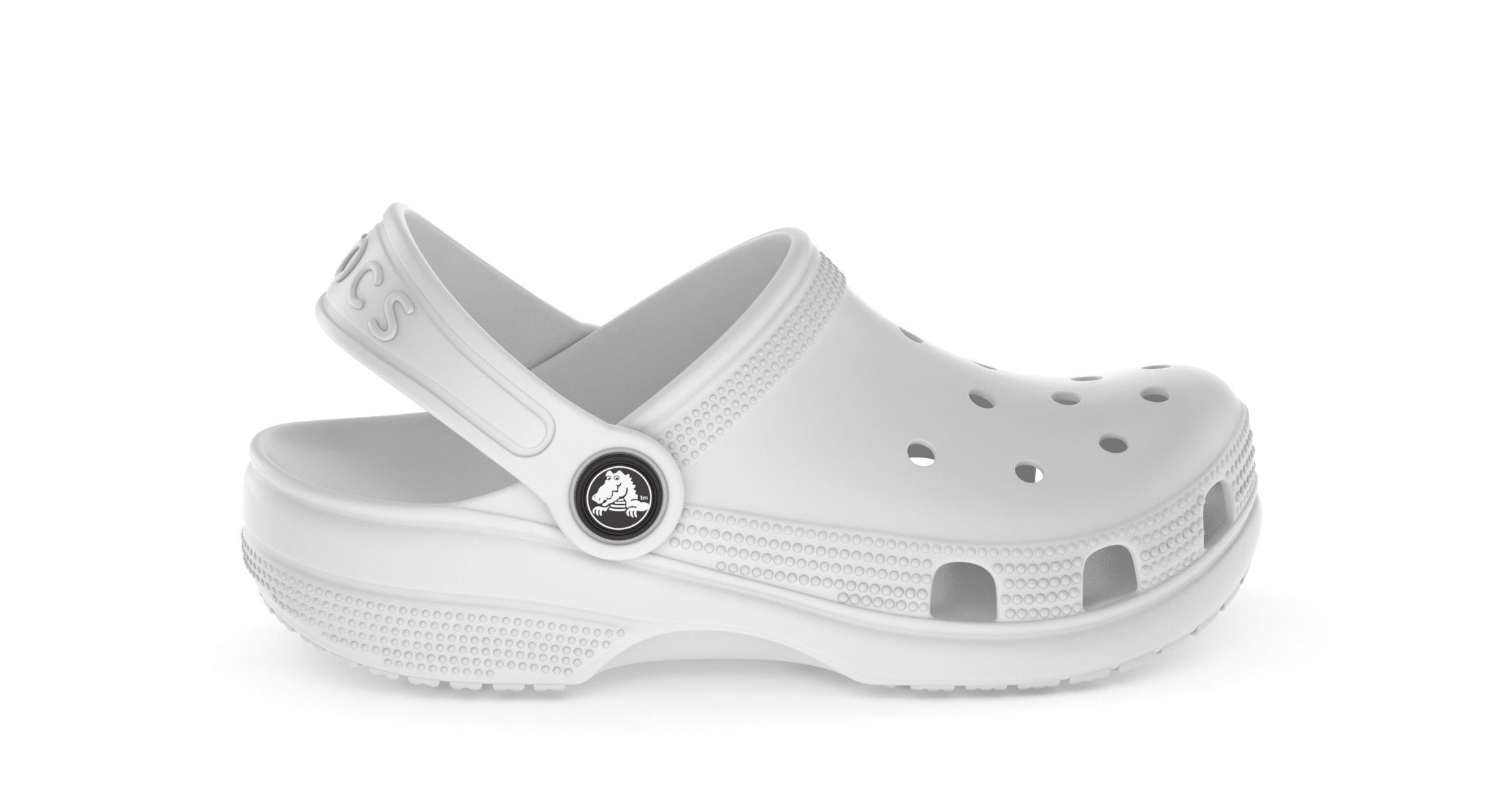 Crocs Classic Clog White  3D model_4