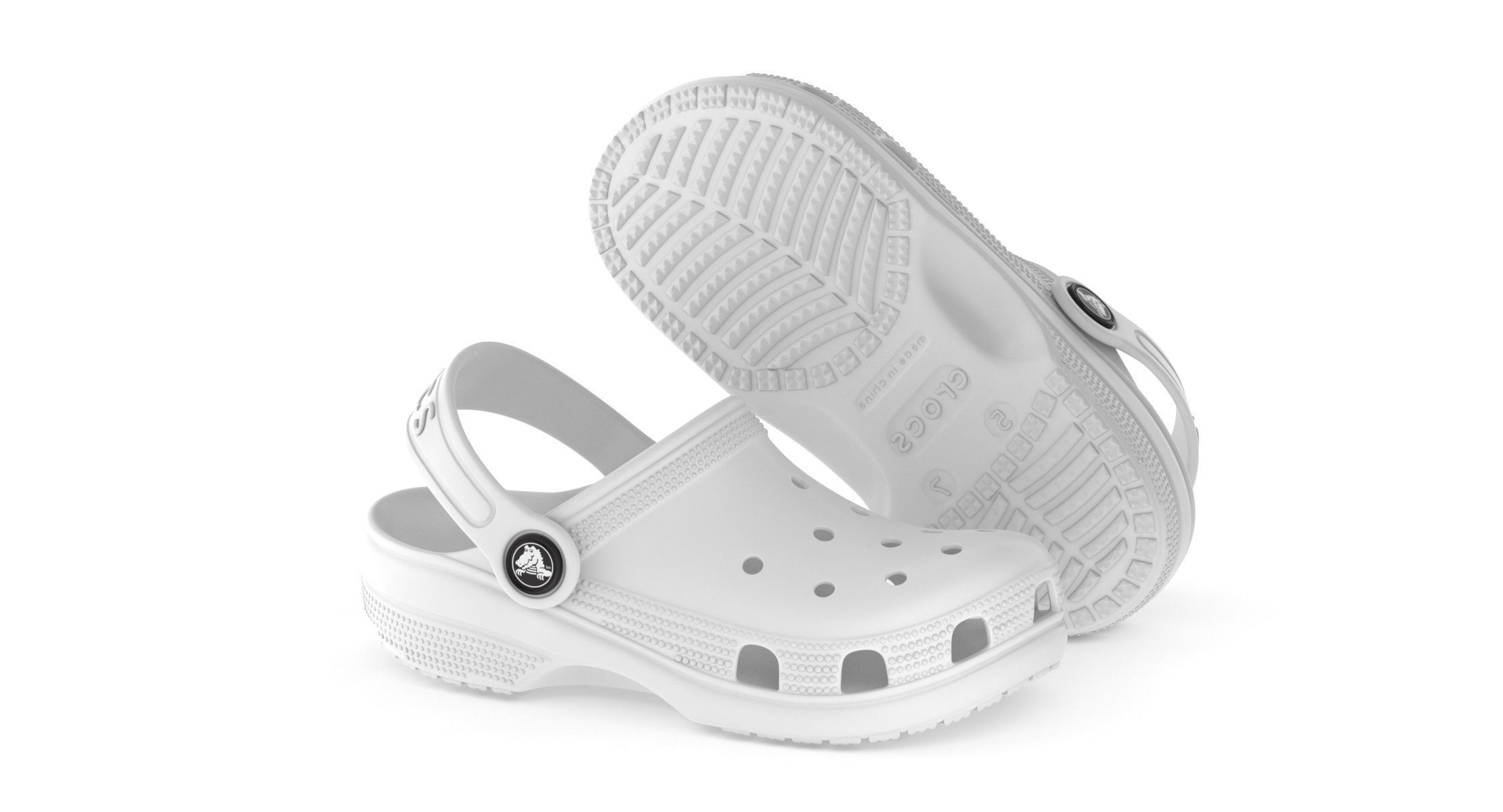 Crocs Classic Clog White  3D model_2
