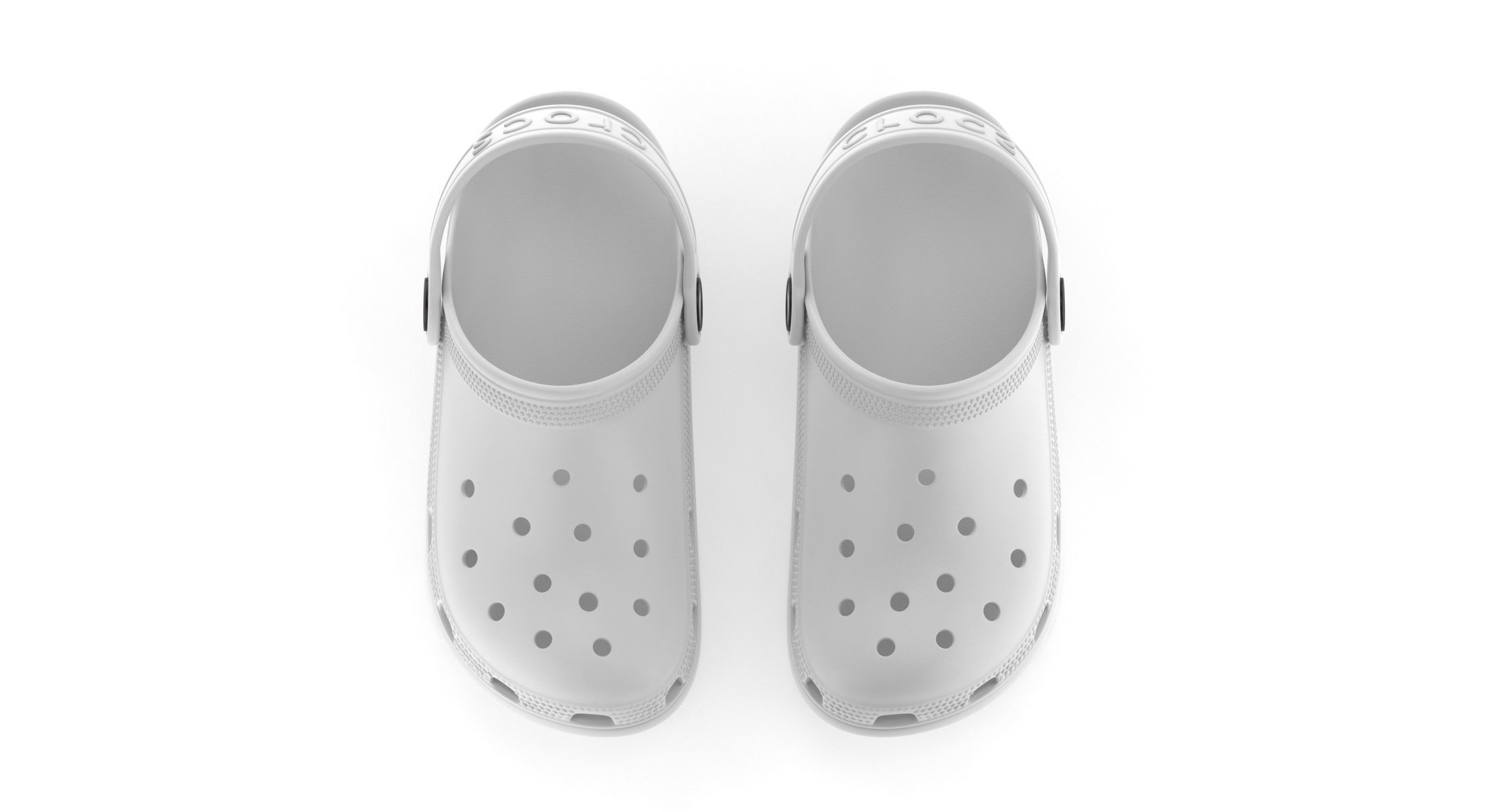 Crocs Classic Clog White  3D model_1