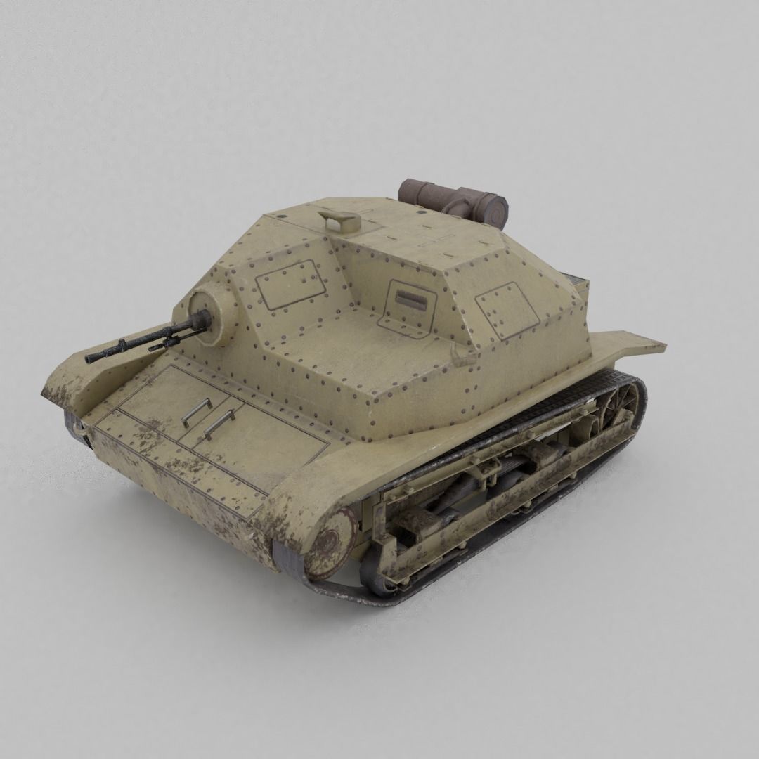TKS tankette Low-poly 3D model_19