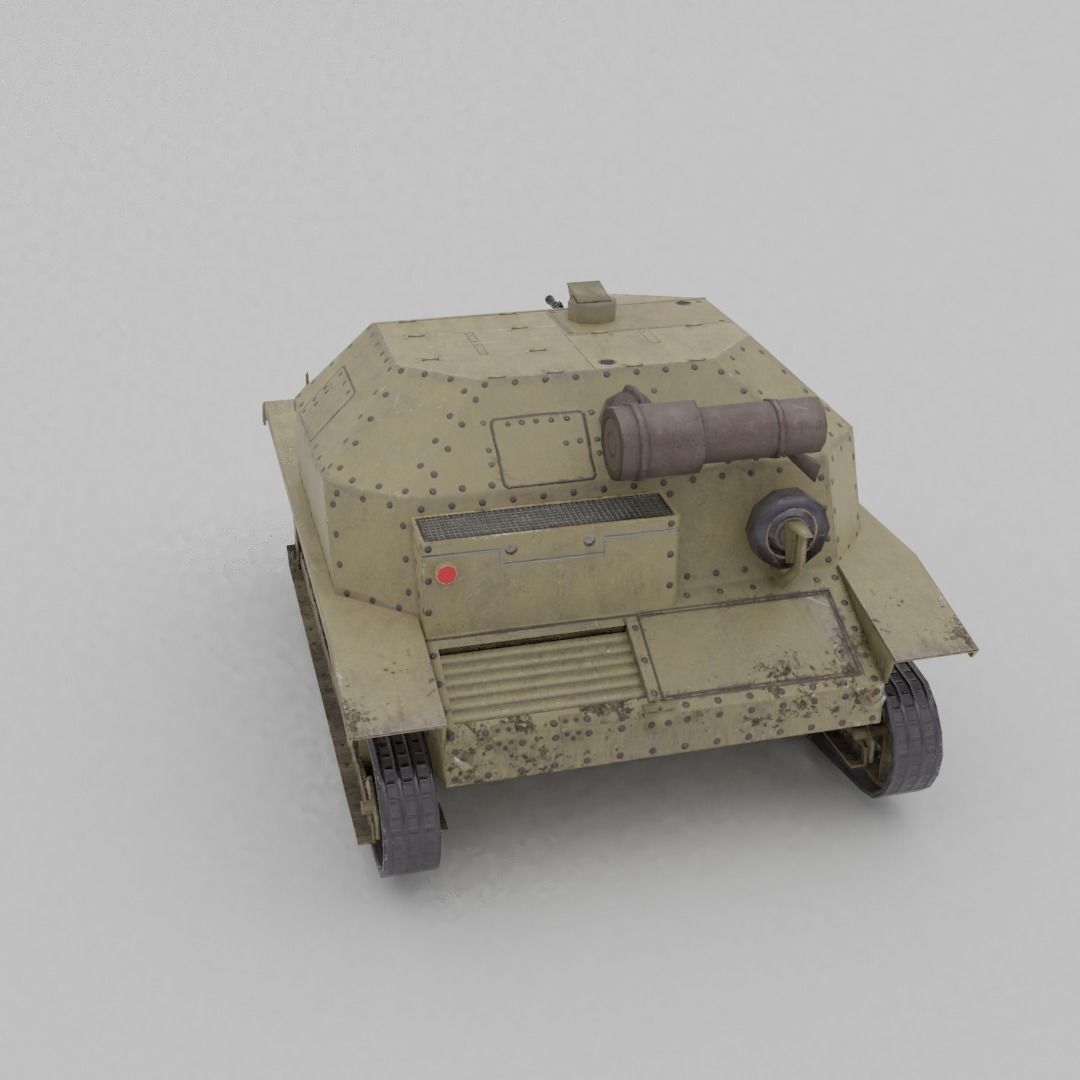 TKS tankette Low-poly 3D model_15