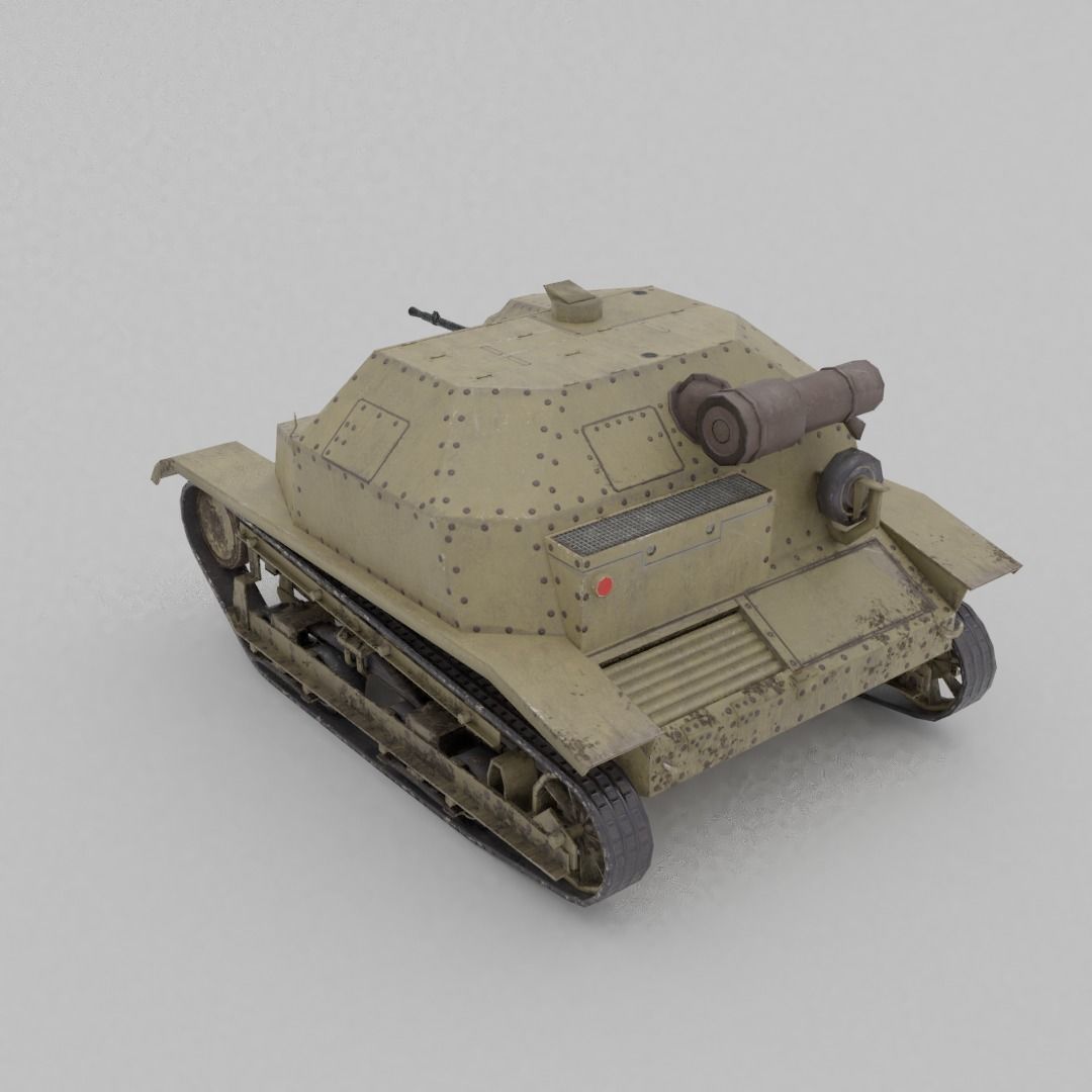 TKS tankette Low-poly 3D model_20