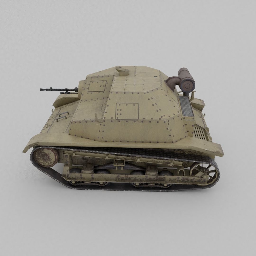 TKS tankette Low-poly 3D model_13