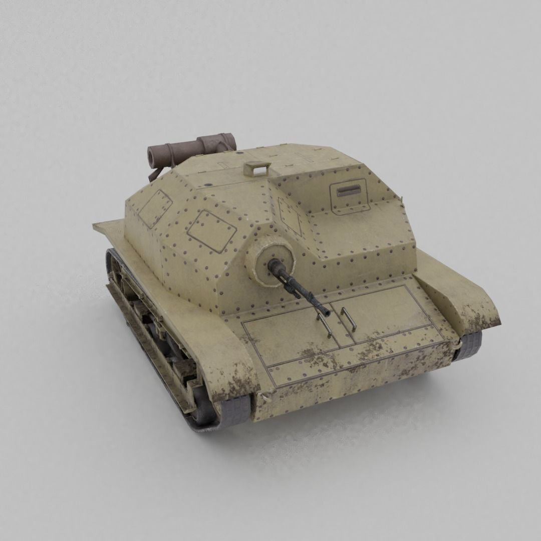 TKS tankette Low-poly 3D model_25