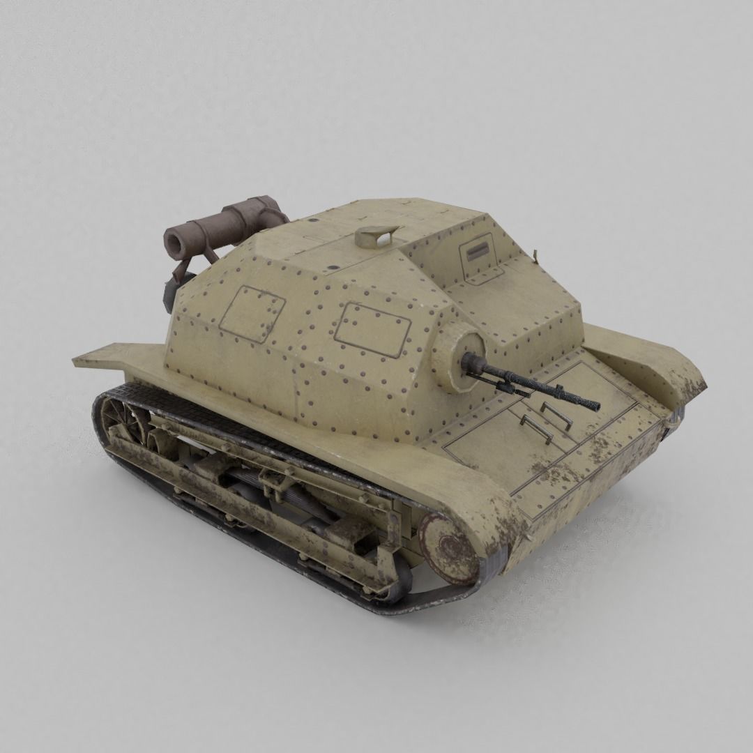 TKS tankette Low-poly 3D model_17