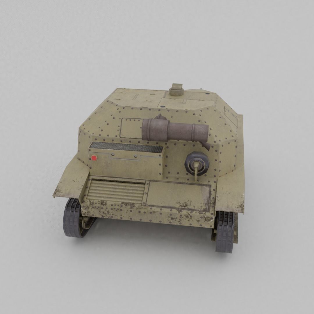 TKS tankette Low-poly 3D model_12
