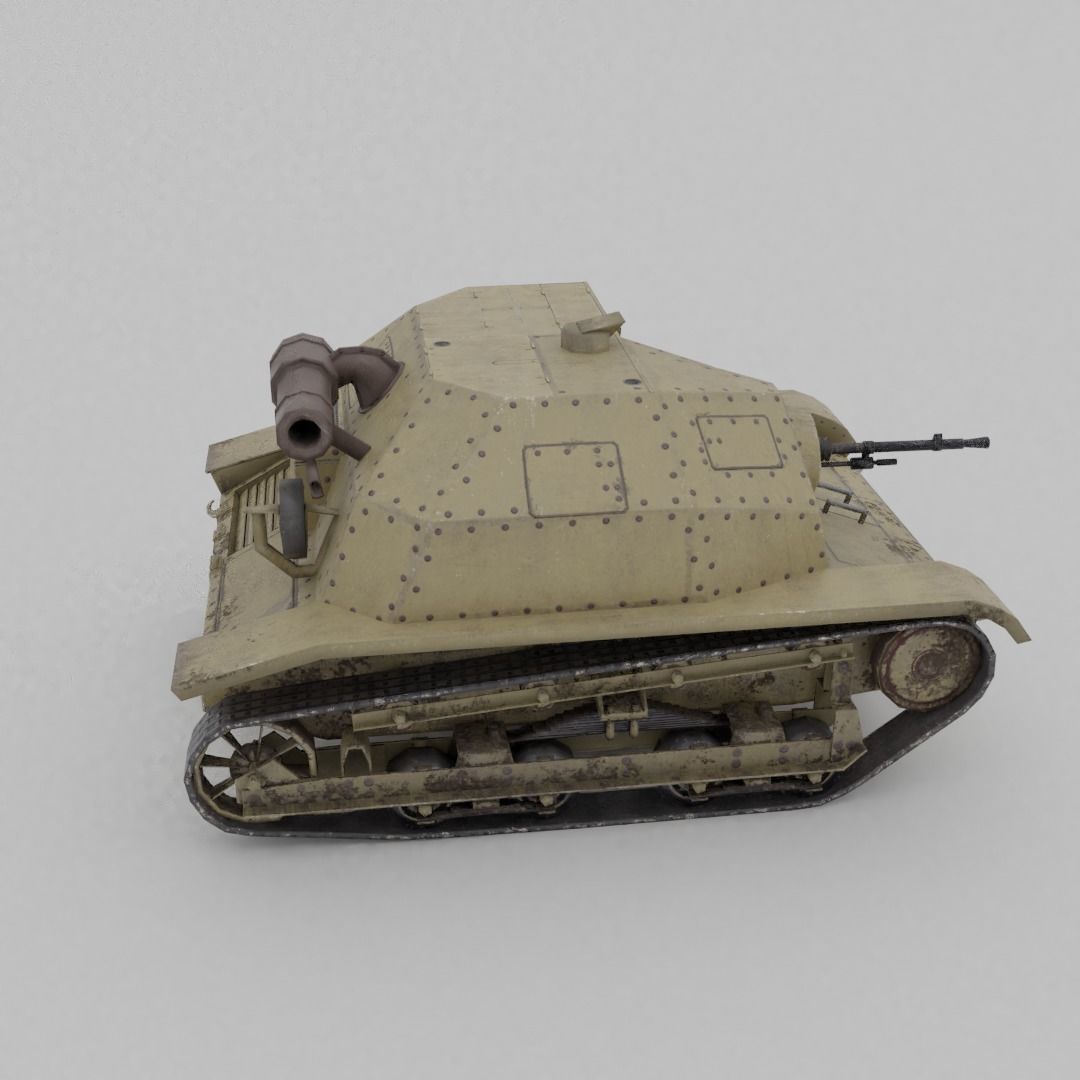 TKS tankette Low-poly 3D model_22