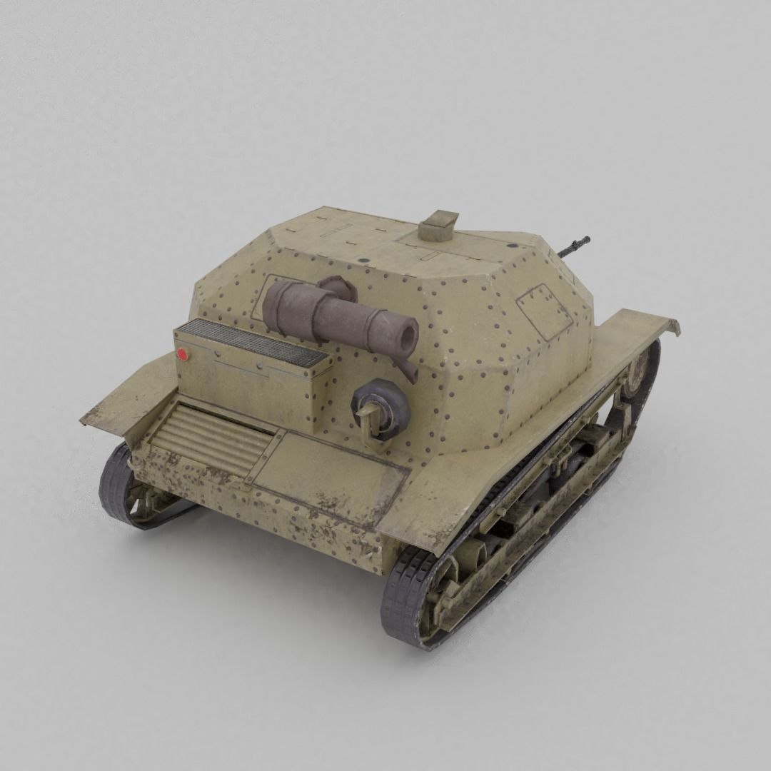 TKS tankette Low-poly 3D model_24