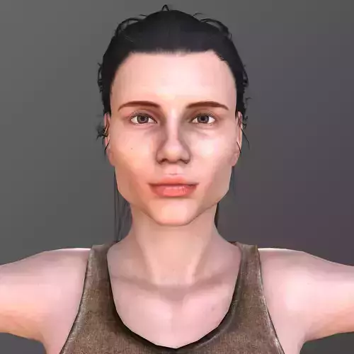 CAROLINE woman Low-poly 3D model