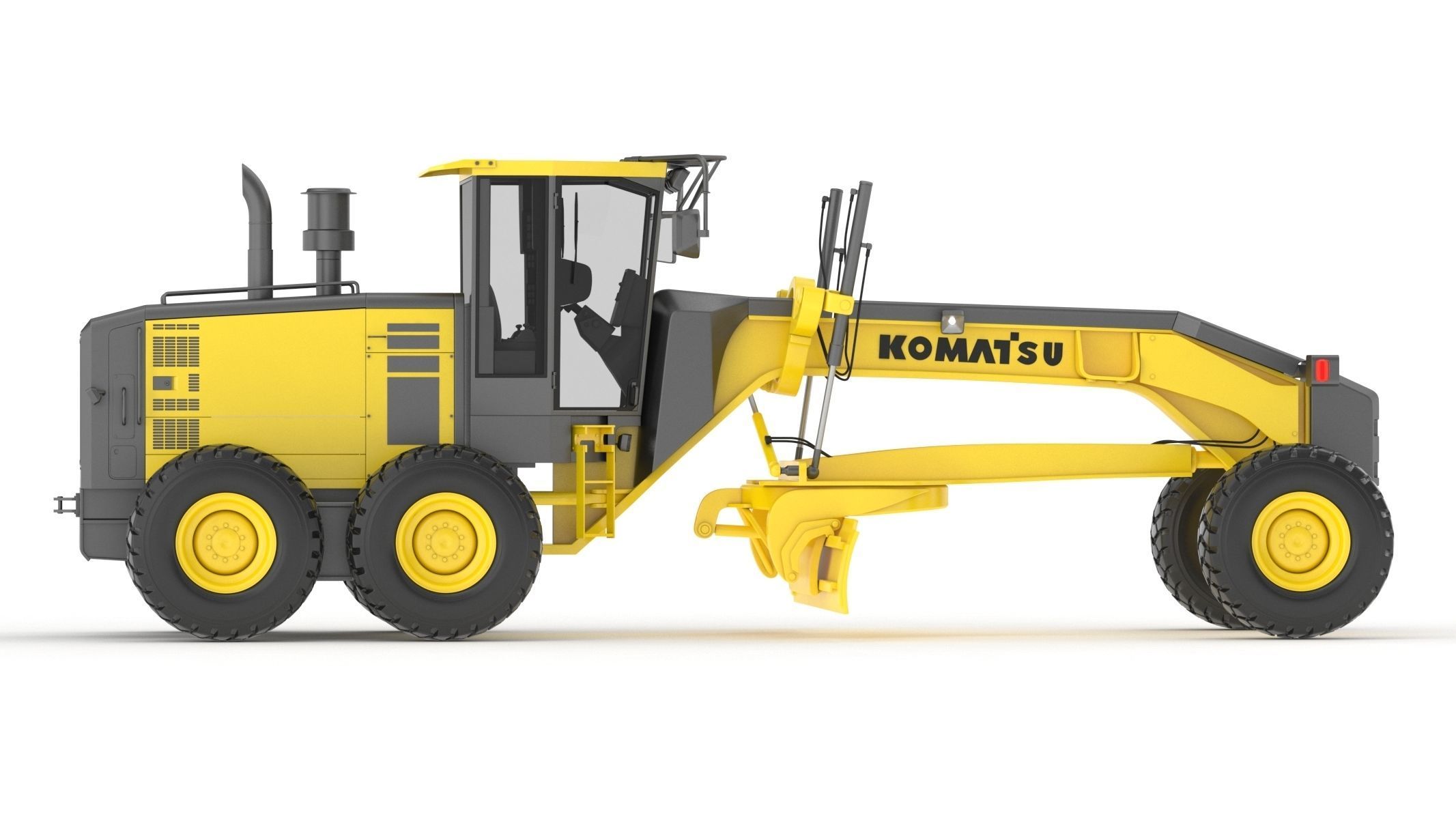 Komatsu GD655 Motor Grader 3D model_3