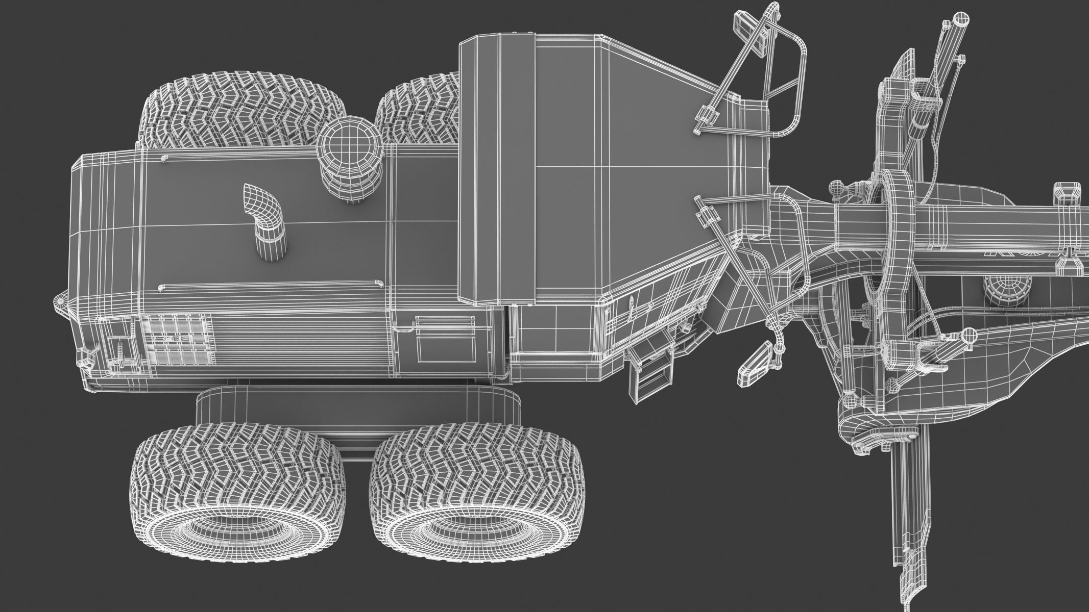 Komatsu GD655 Motor Grader 3D model_40