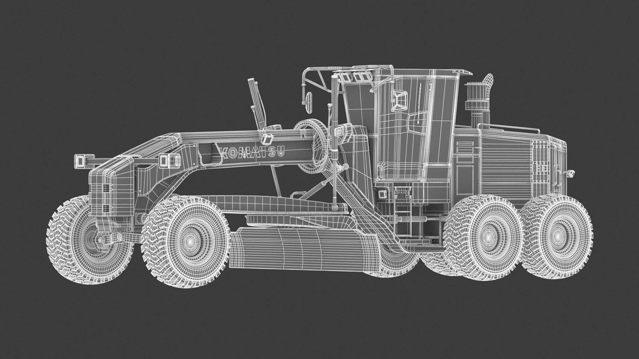 Komatsu GD655 Motor Grader 3D model_21