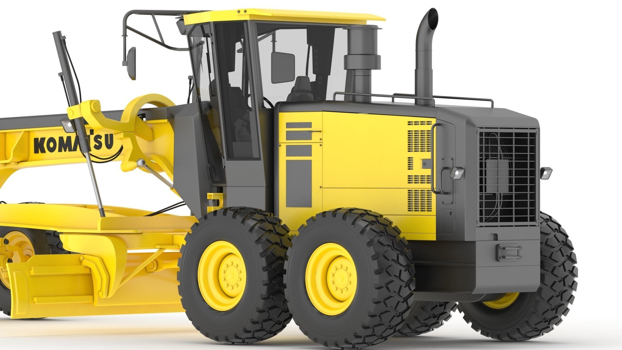 Komatsu GD655 Motor Grader 3D model_16