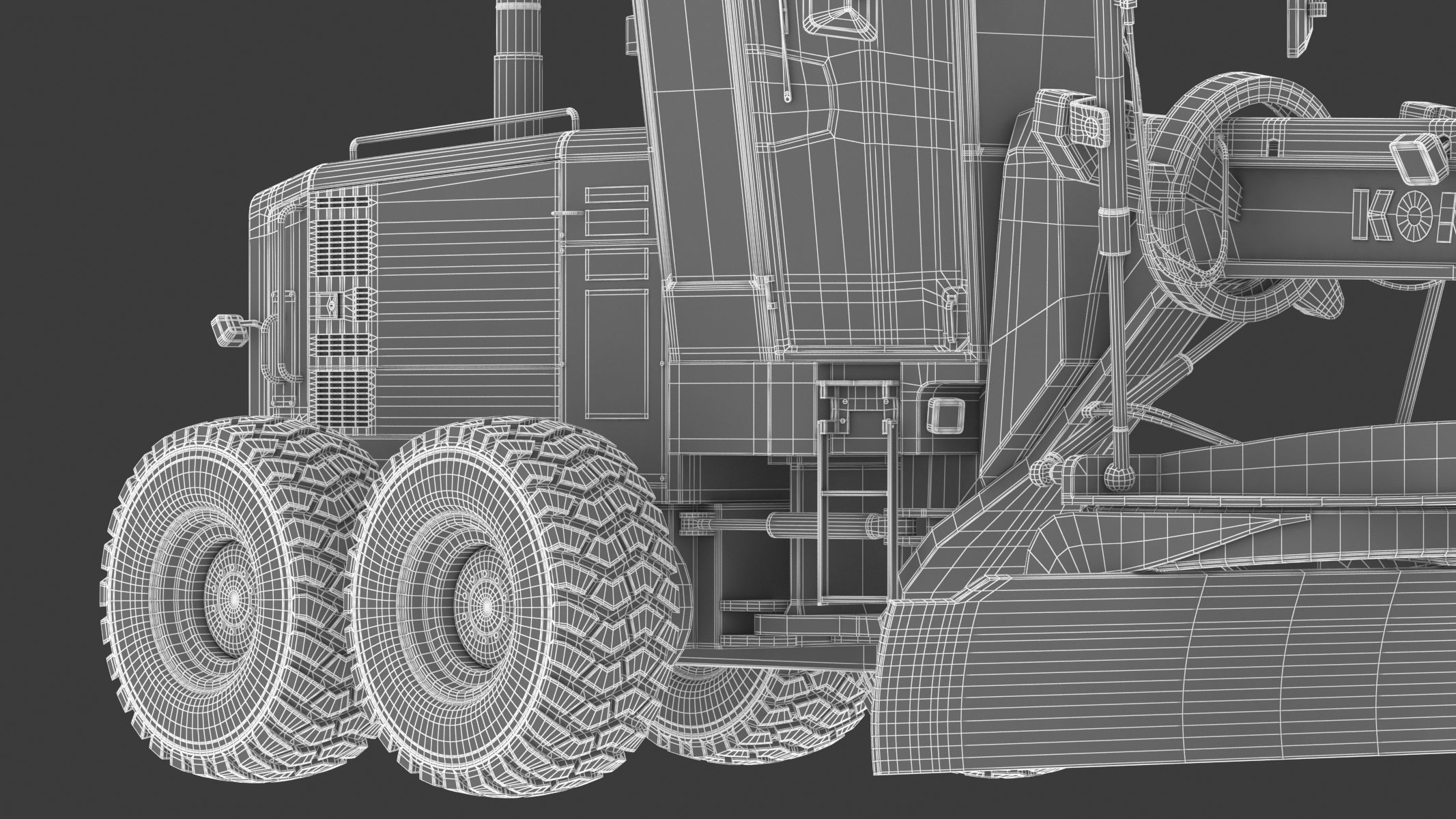 Komatsu GD655 Motor Grader 3D model_33