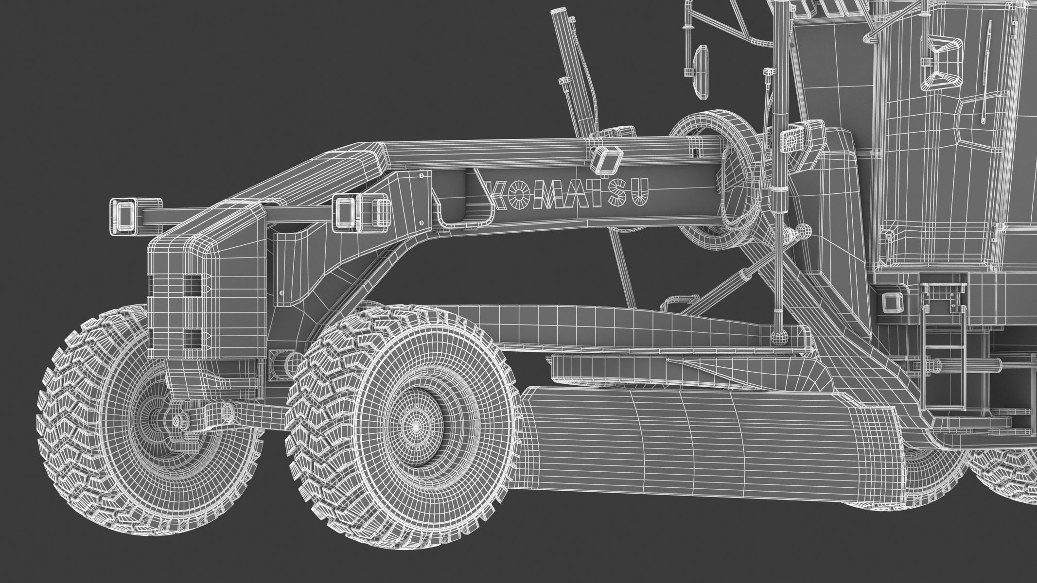 Komatsu GD655 Motor Grader 3D model_31