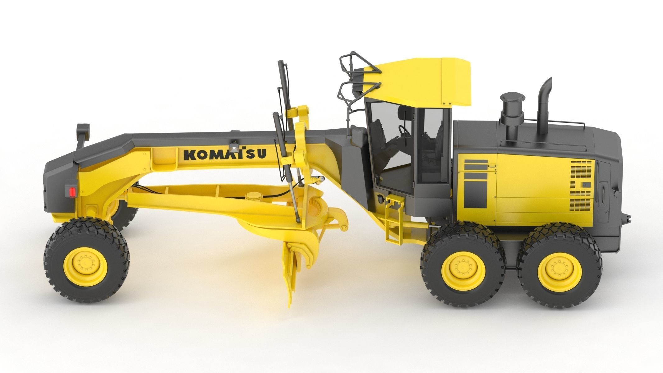 Komatsu GD655 Motor Grader 3D model_7