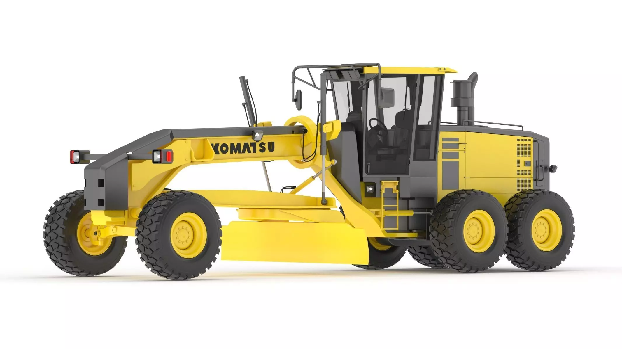 Komatsu GD655 Motor Grader 3D model_0